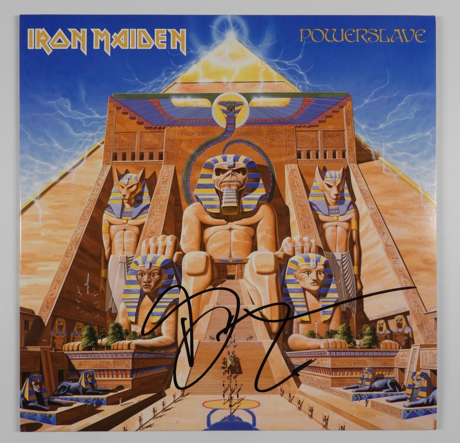 Iron Maiden Bruce Dickinson JSA Autograph Signed Vinyl Record Album Powerslave