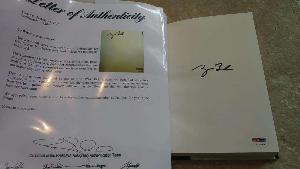 GEORGE W. BUSH 41 A PORTRAIT OF MY FATHER SIGNED AUTO BOOK PSA LOA V13445