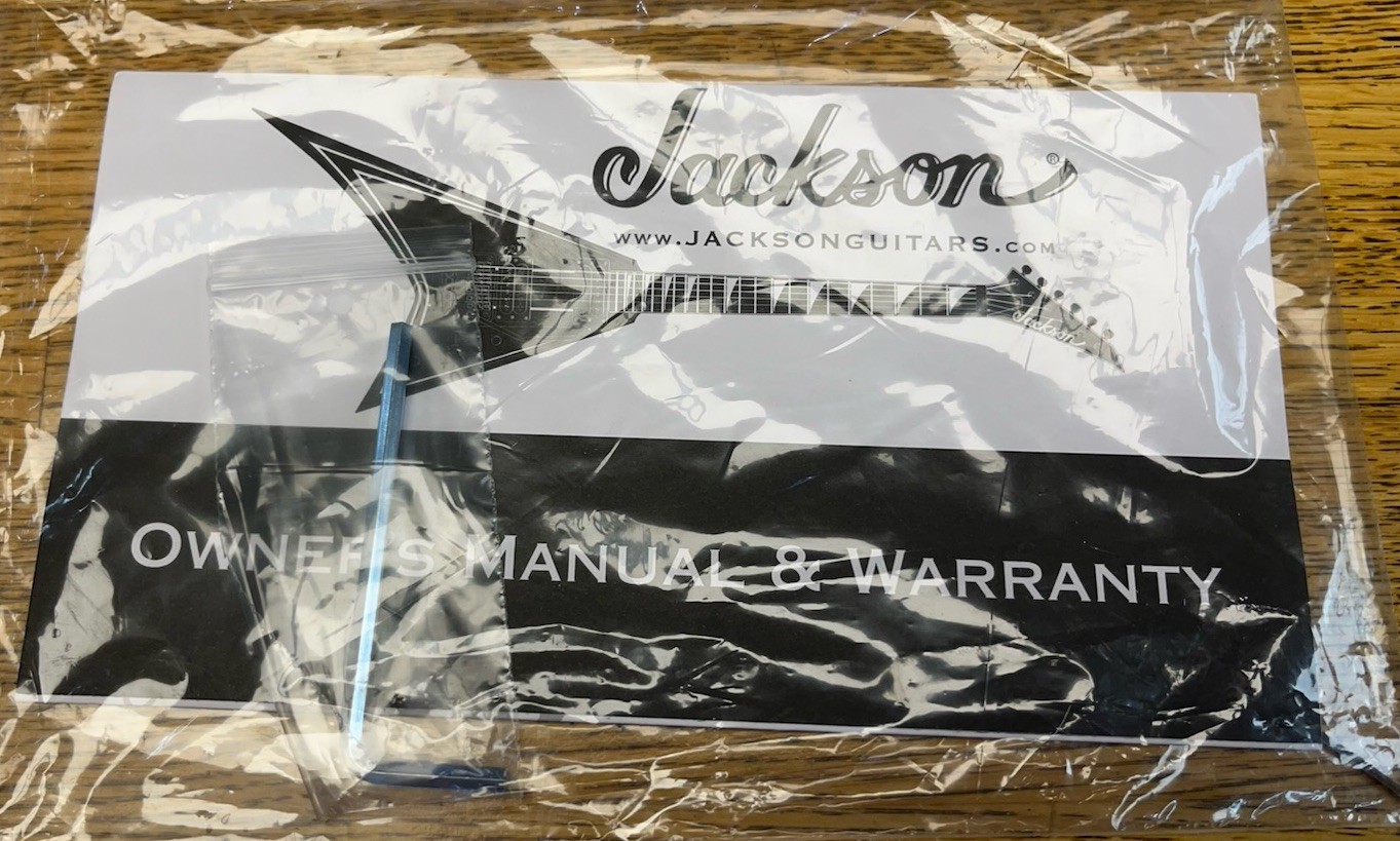 Jackson Guitar Owners Manual W/ Warranty & Truss Rod Adjustment Wrench