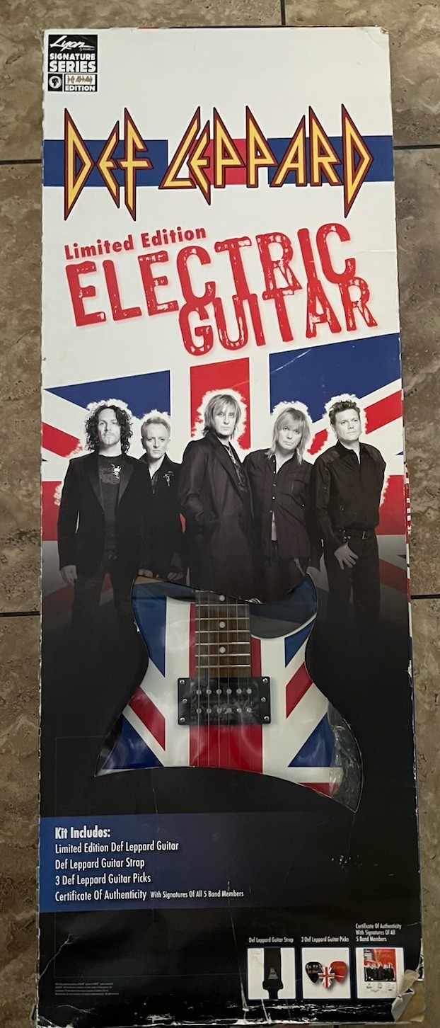 Def Leppard 2007 Lyon Signature Series Electric Guitar W/ Picks & Strap READ
