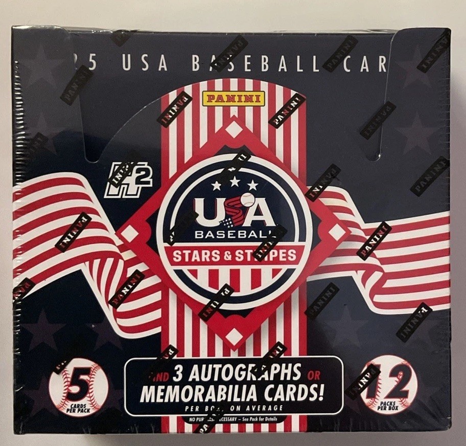 2025 Panini USA Stars & Stripes Baseball H2 Box (3 autos or mem)