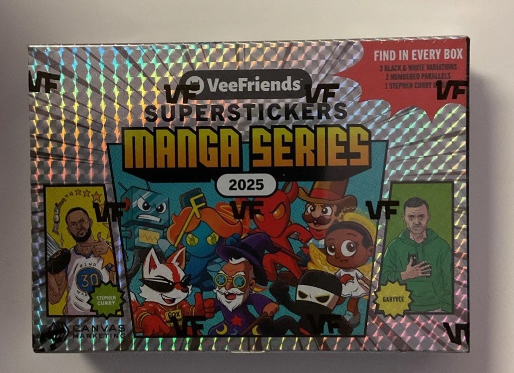 VEEFRIENDS MANGA SERIES GARY VEE FRIENDS 2025 SUPER STICKERS BOX NEW SEALED COLLECTIBLE MEMORABILIA