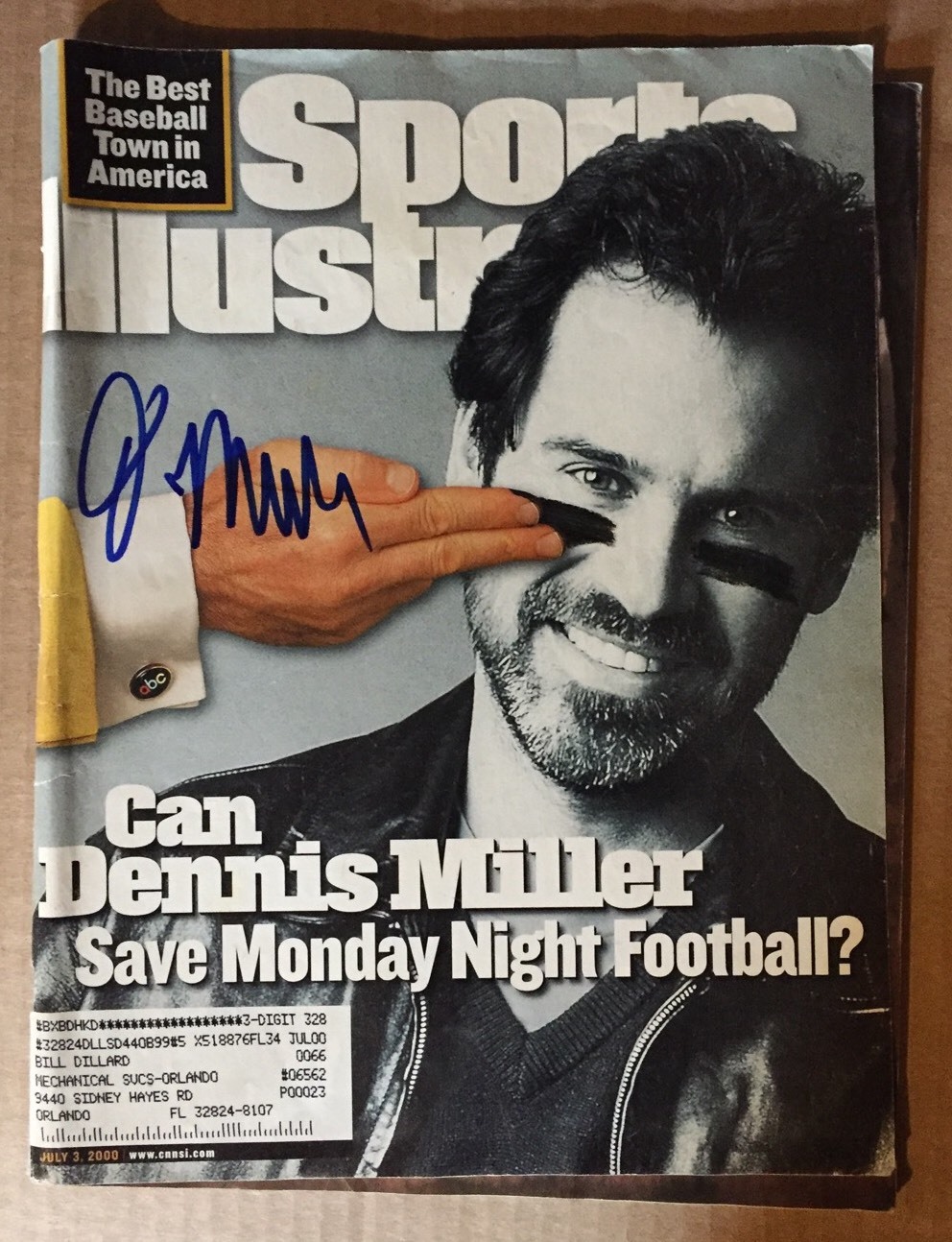 Dennis Miller Signed Sports Illustrated Magazine Autographed