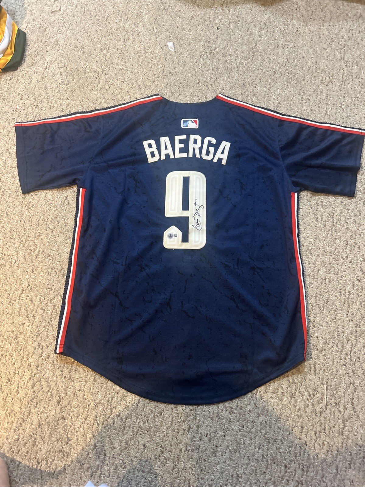 CLEVELAND INDIANS- CARLOS BAERGA SIGNED AUTOGRAPH JERSEY BAS COA CITY CONNECT