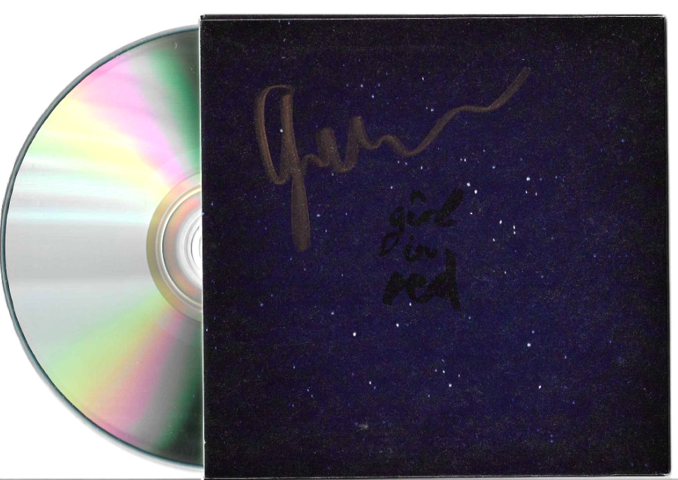 Girl In Red REAL hand SIGNED Two Queens in a King Size Bed RARE CD single COA
