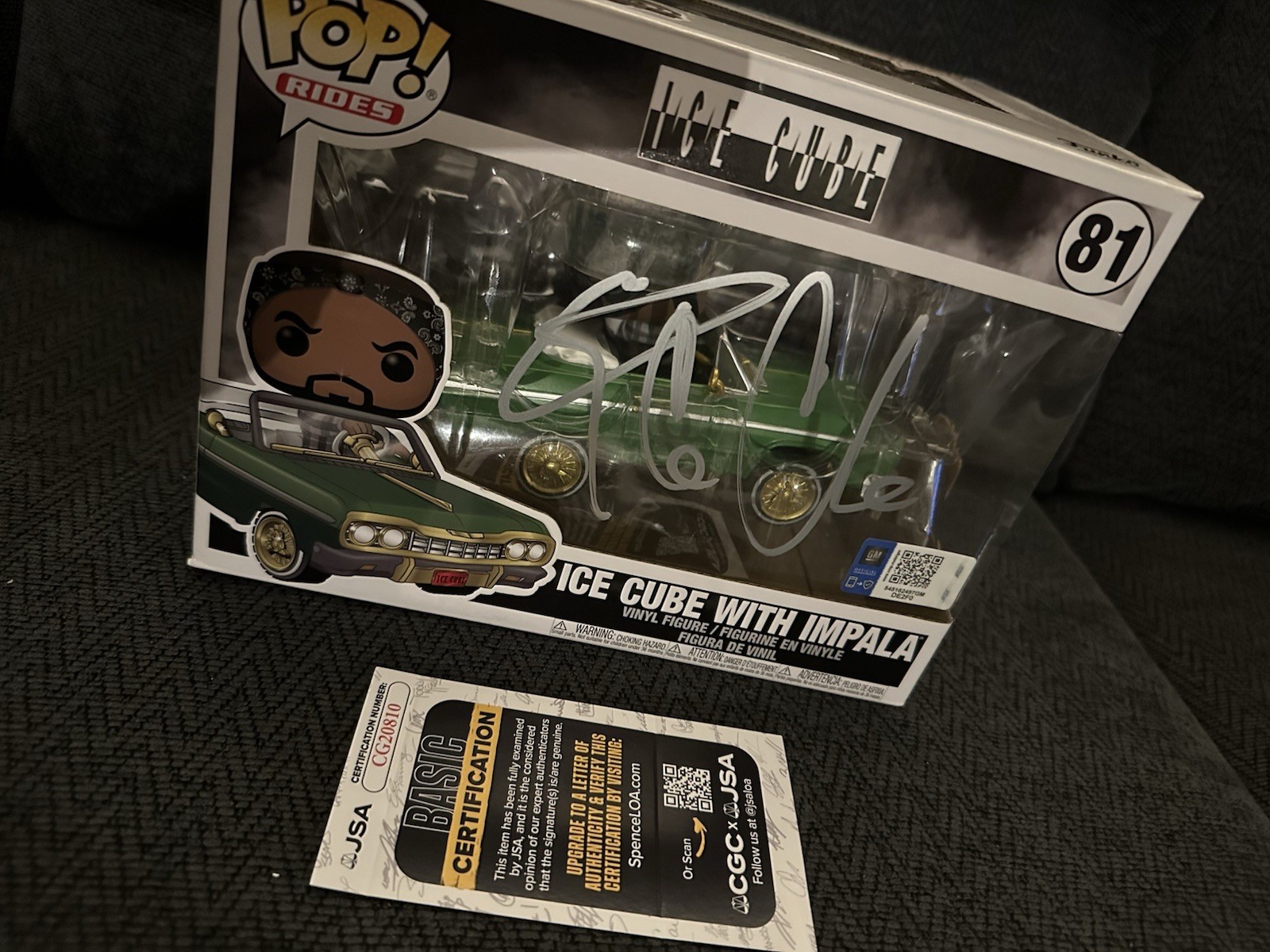Ice Cube Signed Funko Pop 81 JSA Authentication COA Autographed Oversized