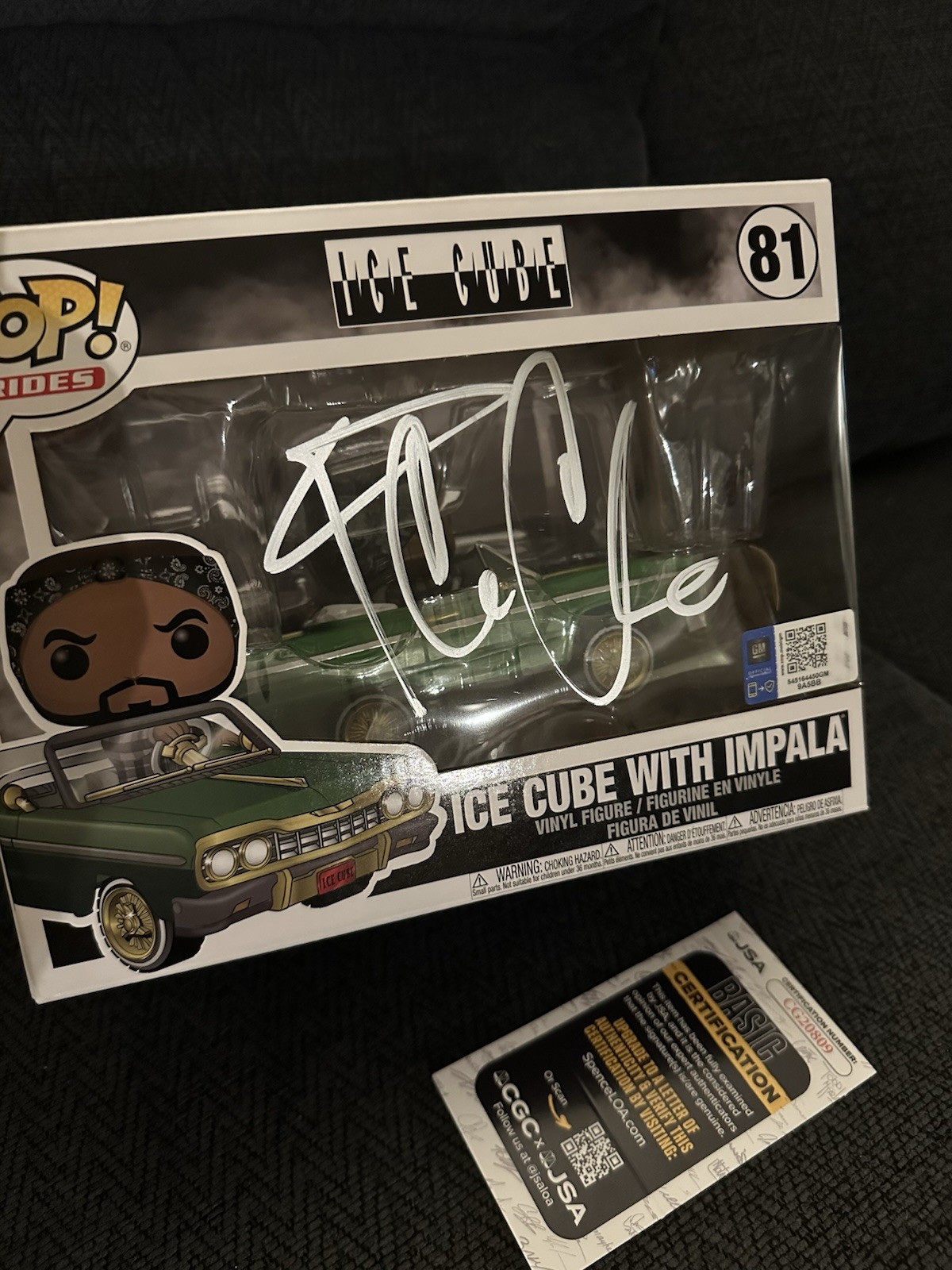 Ice Cube Signed Funko Pop 81 JSA Authentication COA Autographed Oversized