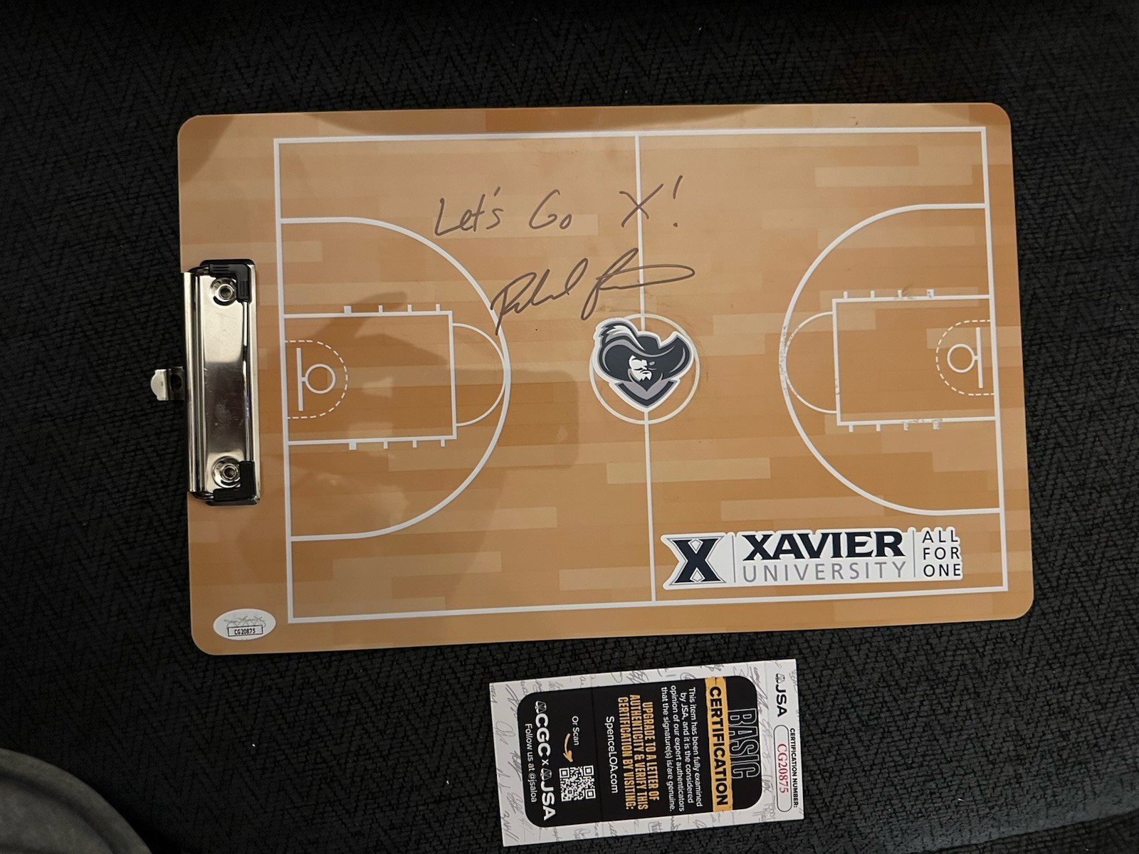 Coach Richard Pitino Signed Clip Board JSA Authentication COA Xavier Musketeers