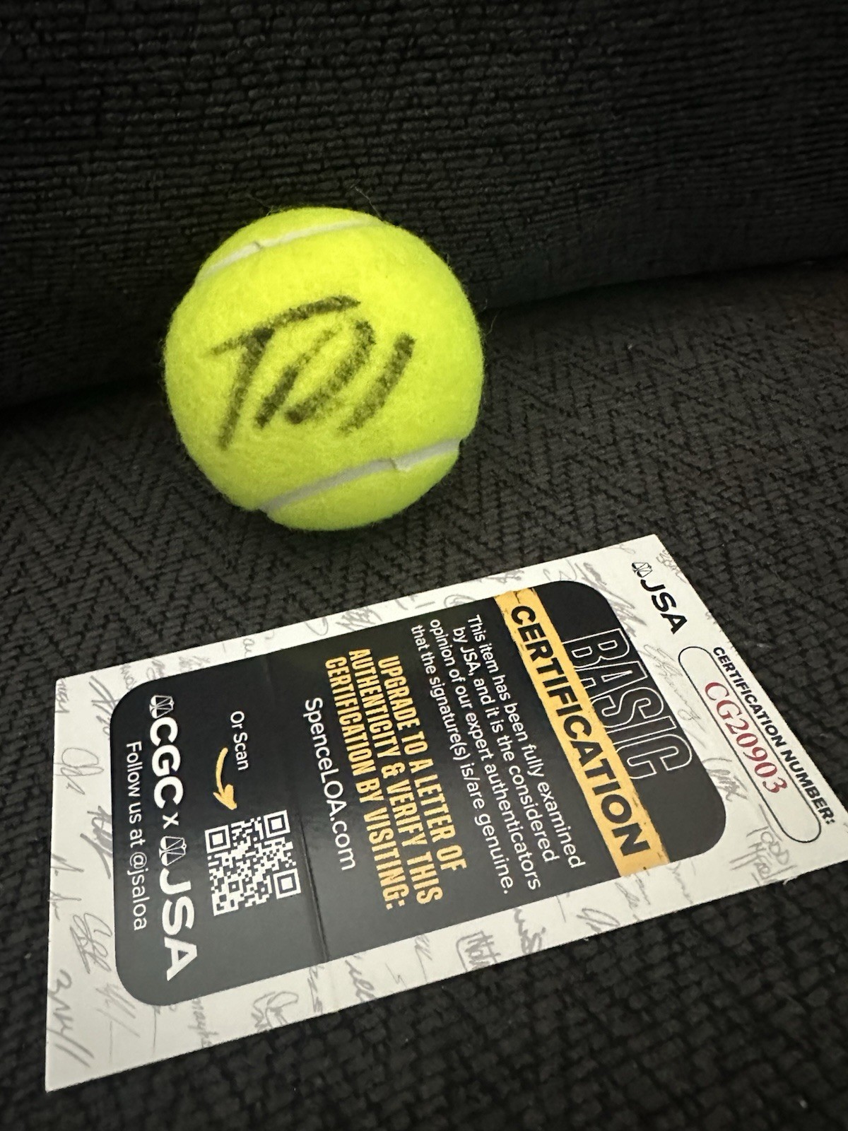 Tommy Paul Signed Tennis Ball Autographed JSA Authentication COA