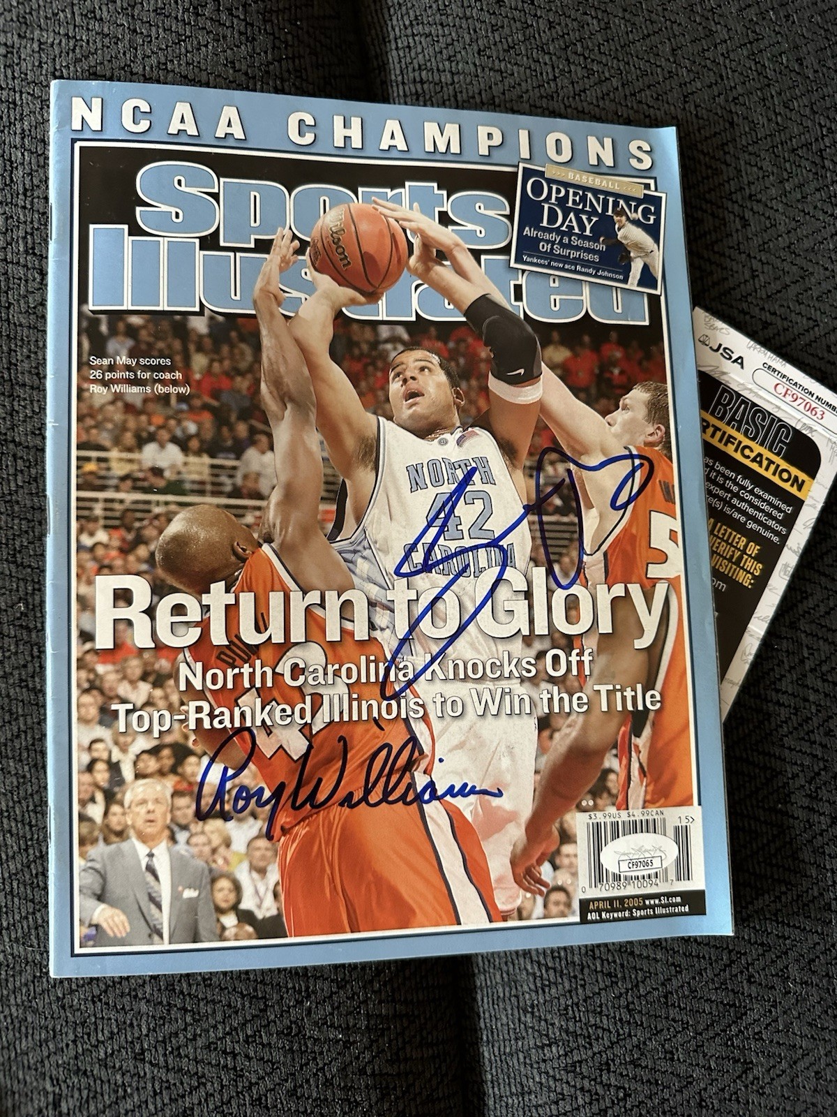 Sean May Roy Williams Signed Sports Illustrated Magazine JSA Authenticated COA