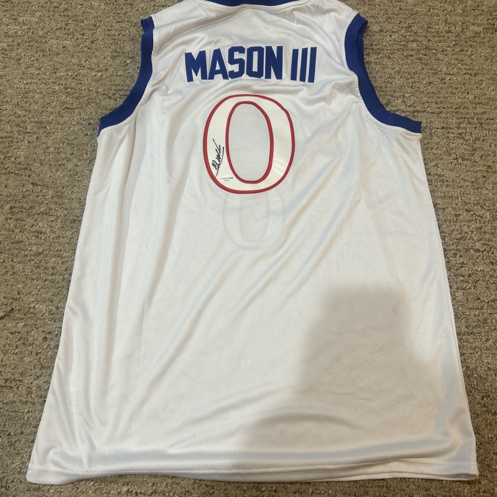 KANSAS JAYHAWKS- FRANK MASON III SIGNED AUTOGRAPH JERSEY ACOA COA BASKETBALL