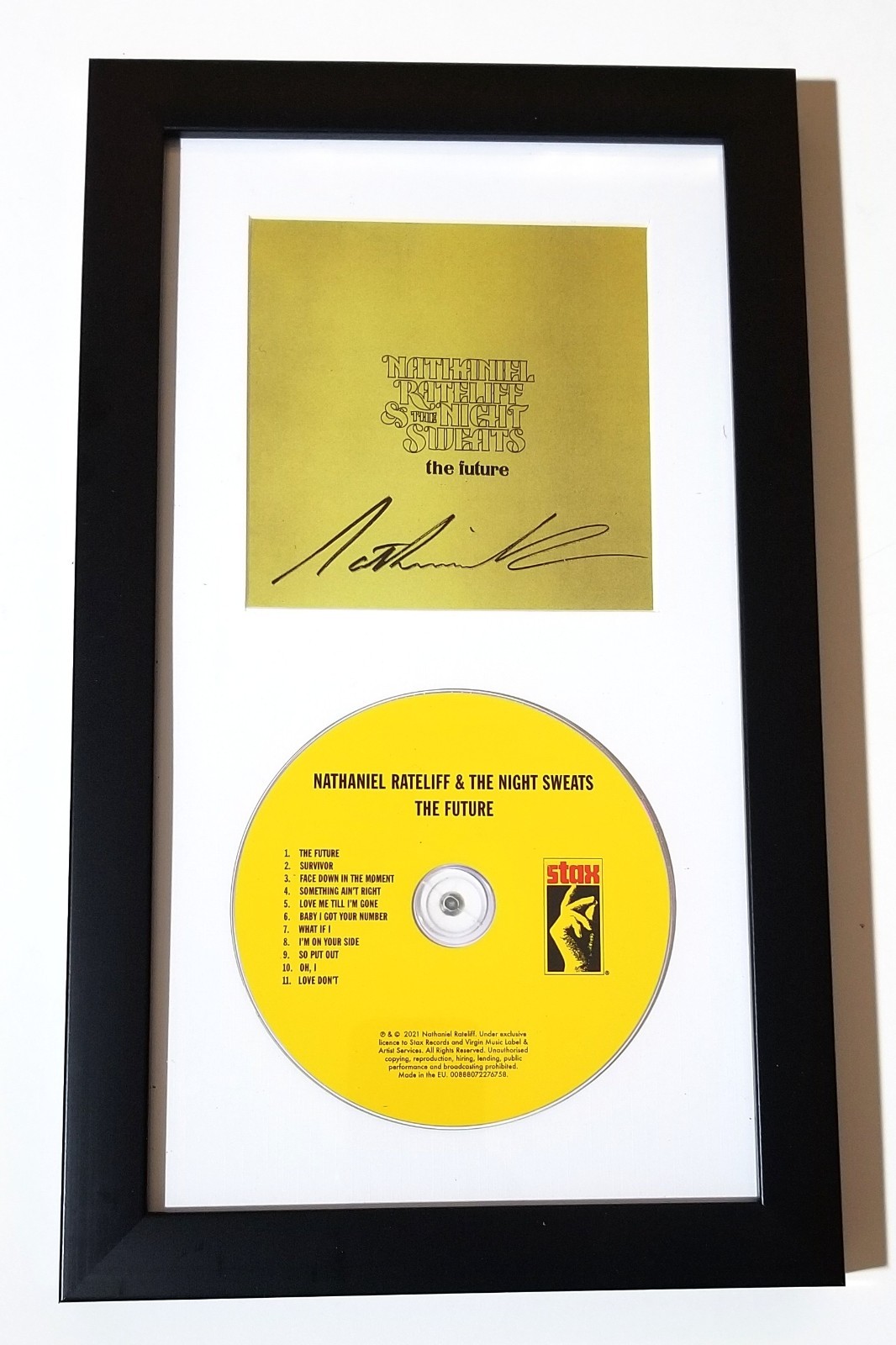 Nathaniel Rateliff SIGNED Future CD Framed Display COA Autograph Night Sweats