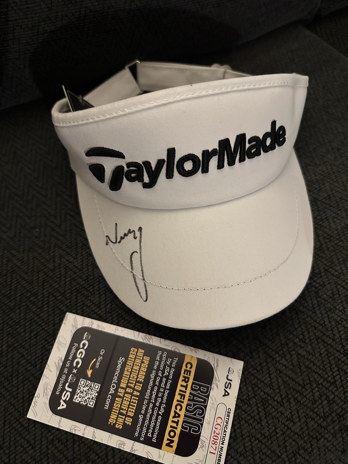Nelly Korda Signed LPGA Golf Visor Hat JSA Authentication COA Taylor Made