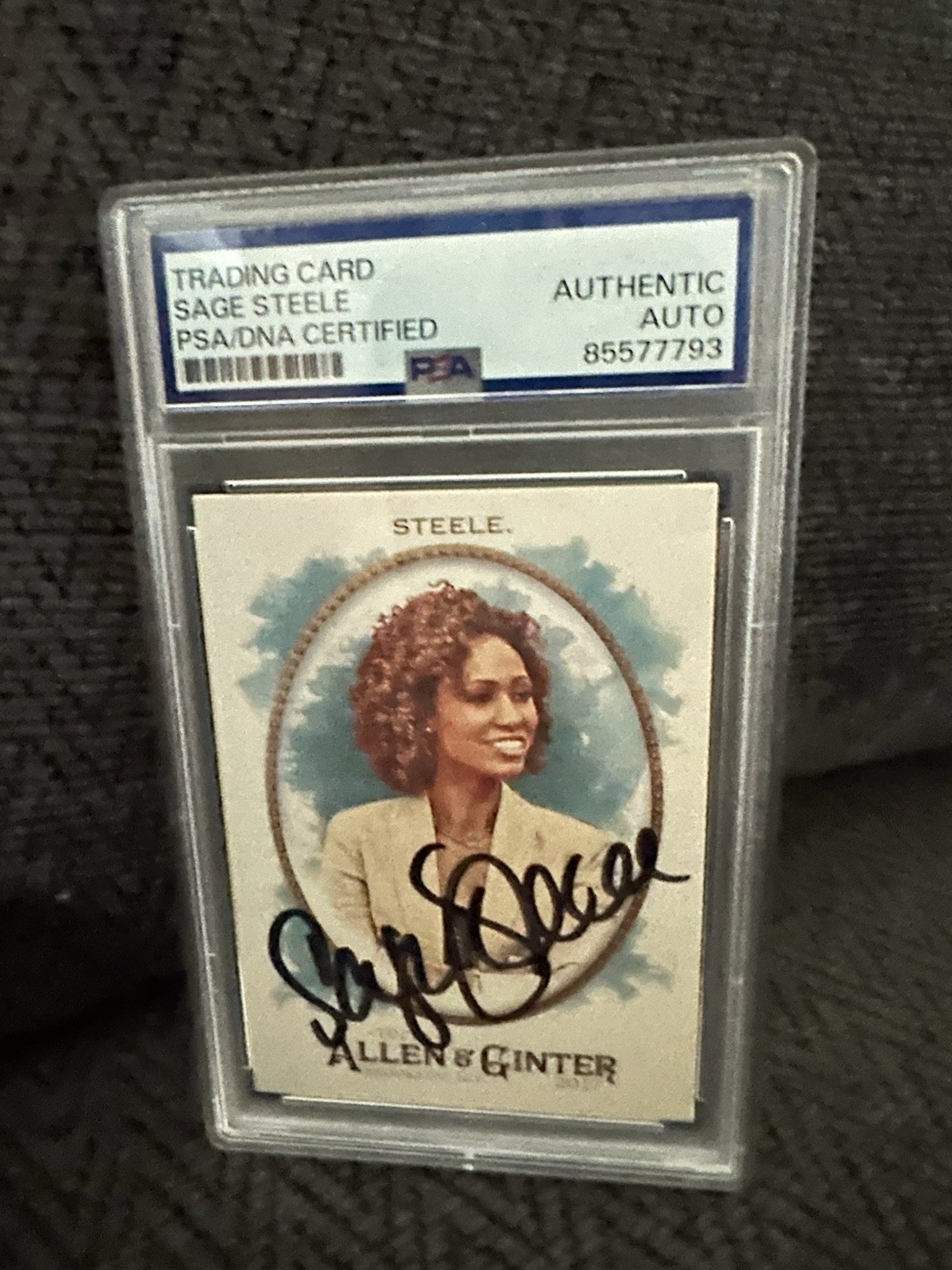 Sage Steele Signed 2017 Allen & Ginter #249 Card PSA /DNA Slab COA