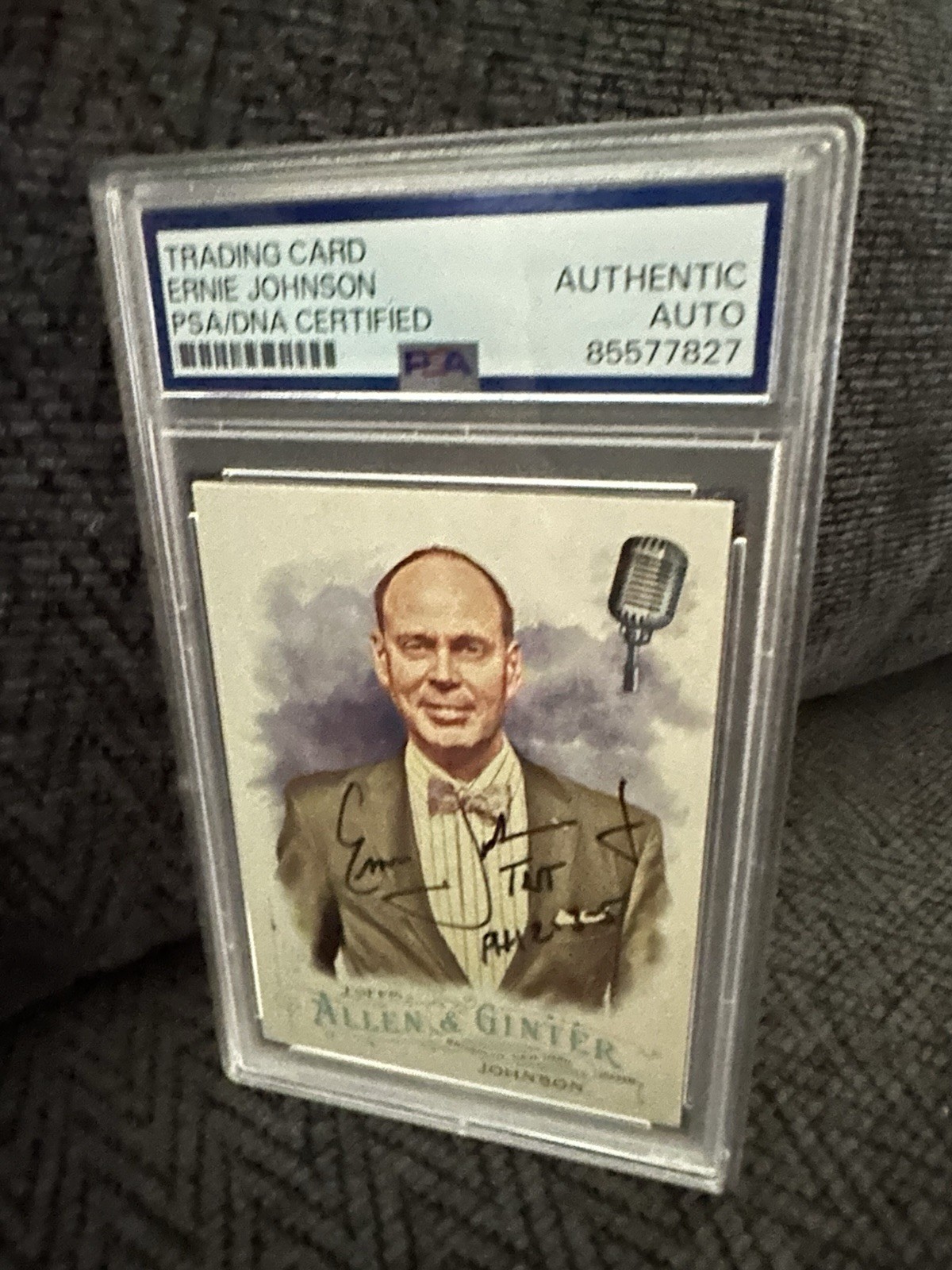 Ernie Johnson Signed 2016 Allen & Ginter #203 Card PSA /DNA Slab COA