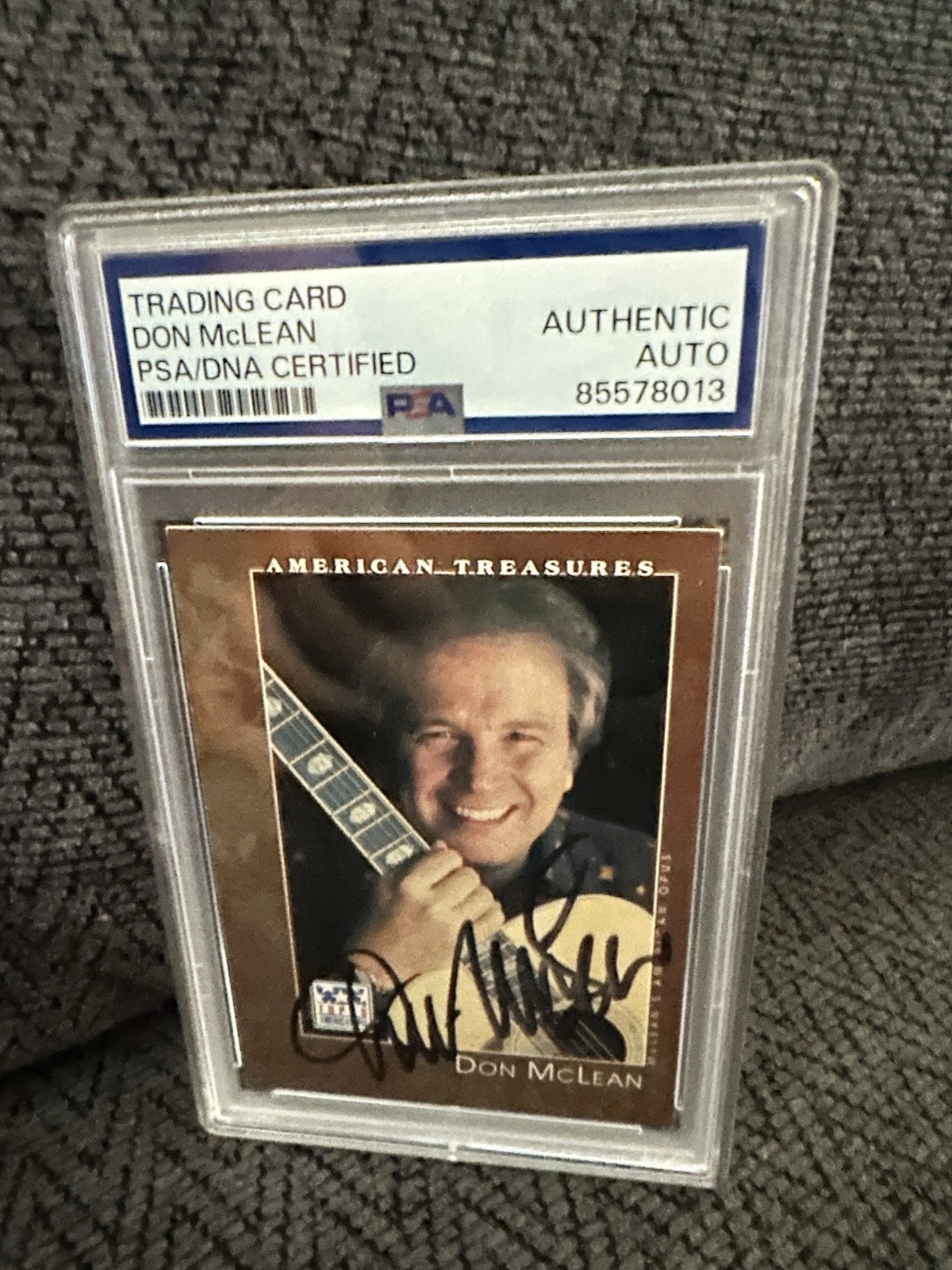 Don McLean Signed 2002 Topps American Treasures Card #120 PSA /DNA Slab COA