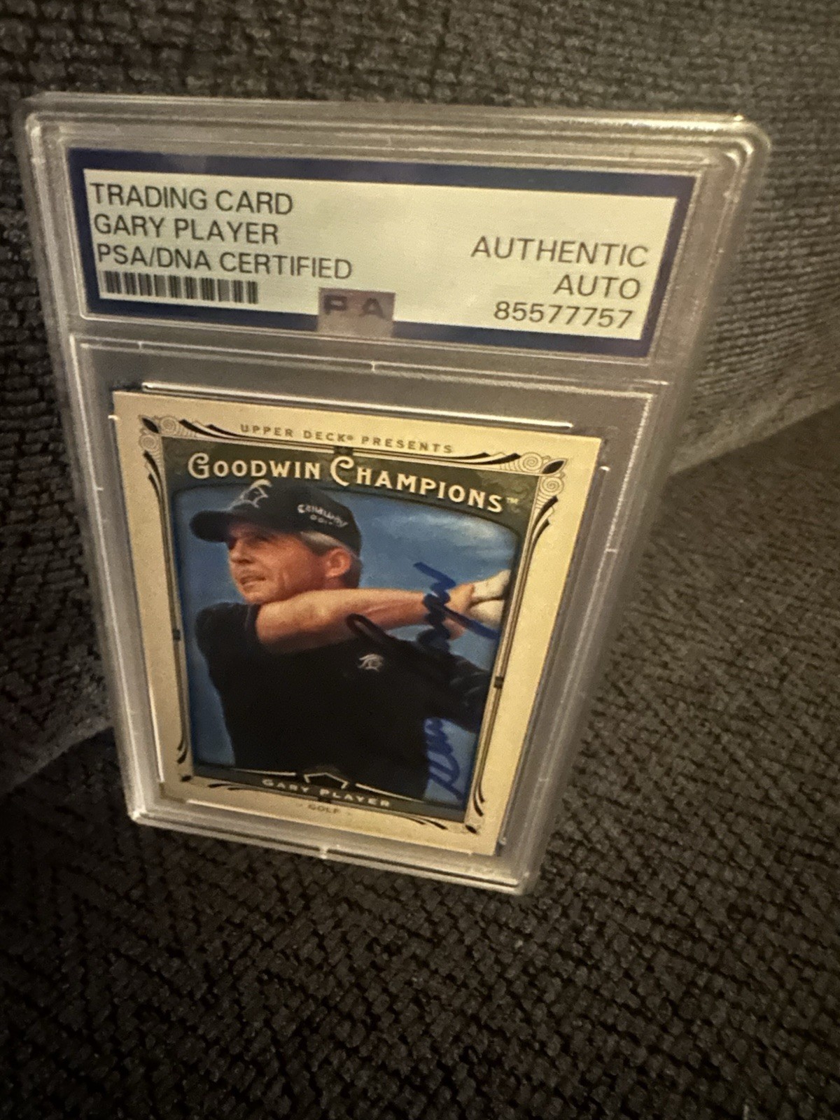 Gary Player Signed 2013 Goodwin Champions Golf #49 Card PSA /DNA Slab COA