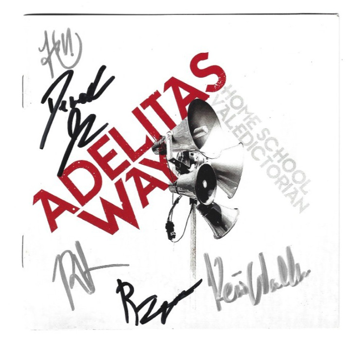 ADELITAS WAY REAL HAND SIGNED HOME SCHOOL VALEDICTORIAN CD COA AUTOGRAPHED BY 5 COLLECTIBLE MEMORABILIA