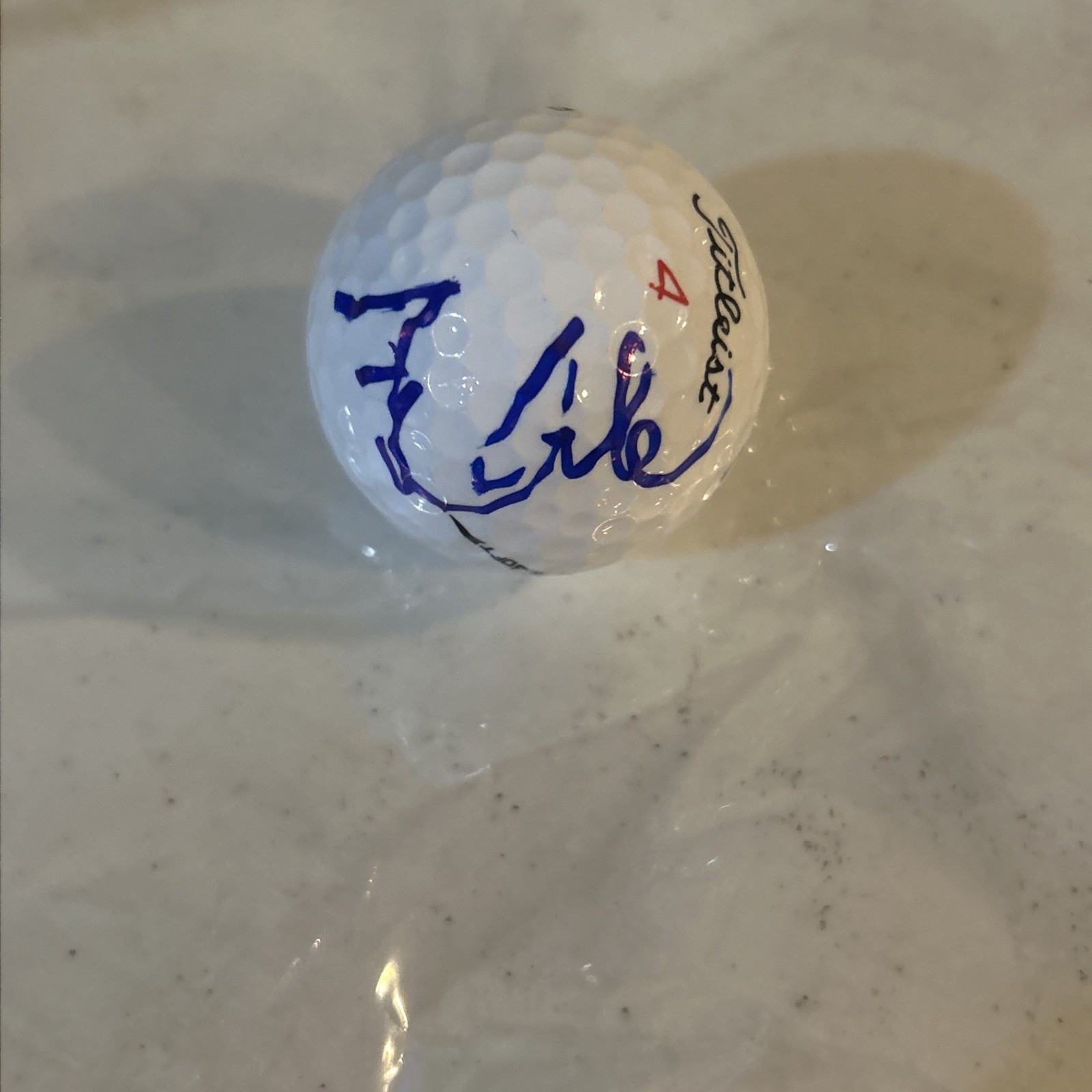 MIKE FLUFF COWAN SIGNED AUTOGRAPH MASTERS GOLF BALL ACOA PGA TOUR CADDY TIGER