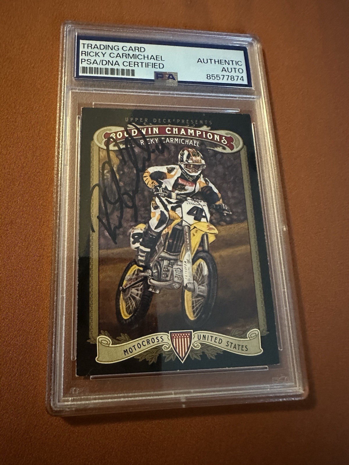 Ricky Carmichael Signed 2012 Goodwin Champions Card #122 PSA /DNA COA
