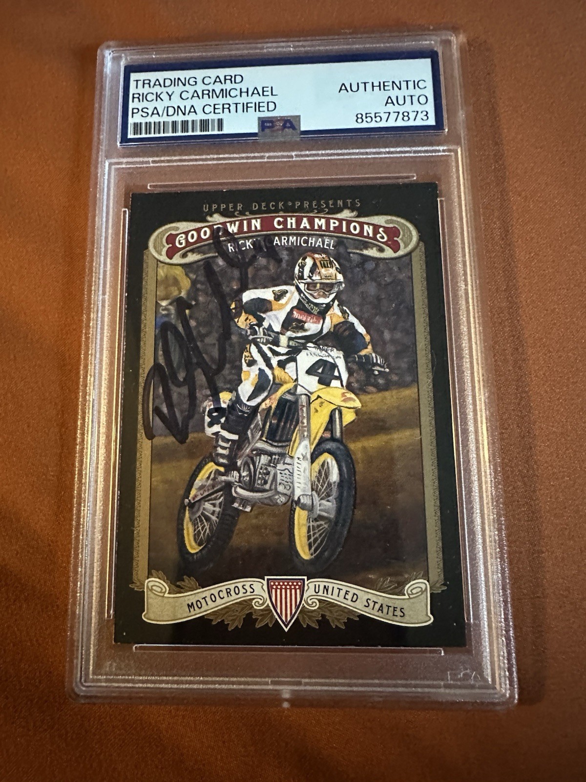 Ricky Carmichael Signed 2012 Goodwin Champions Card #122 PSA /DNA COA