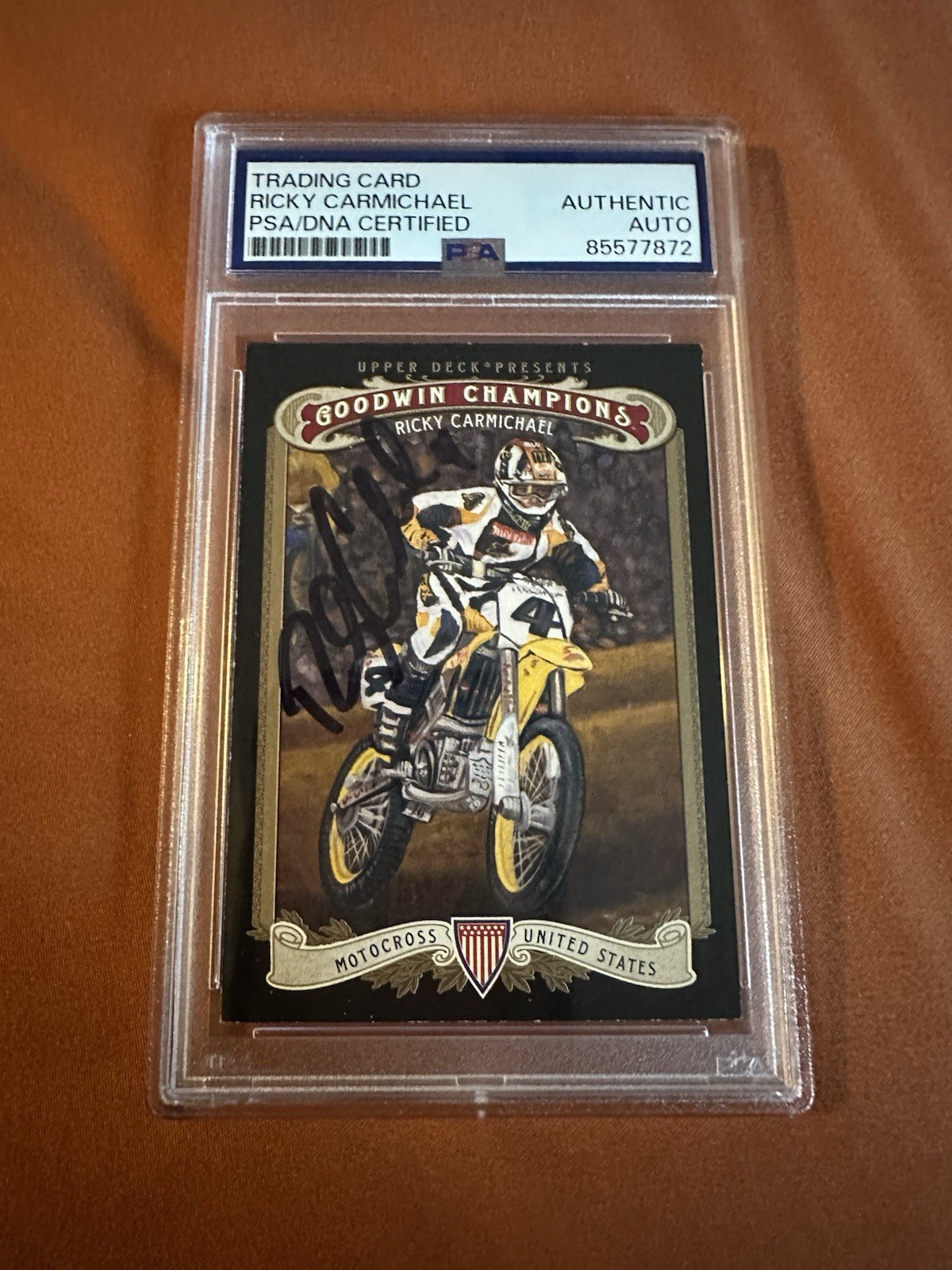 Ricky Carmichael Signed 2012 Goodwin Champions Card #122 PSA /DNA COA