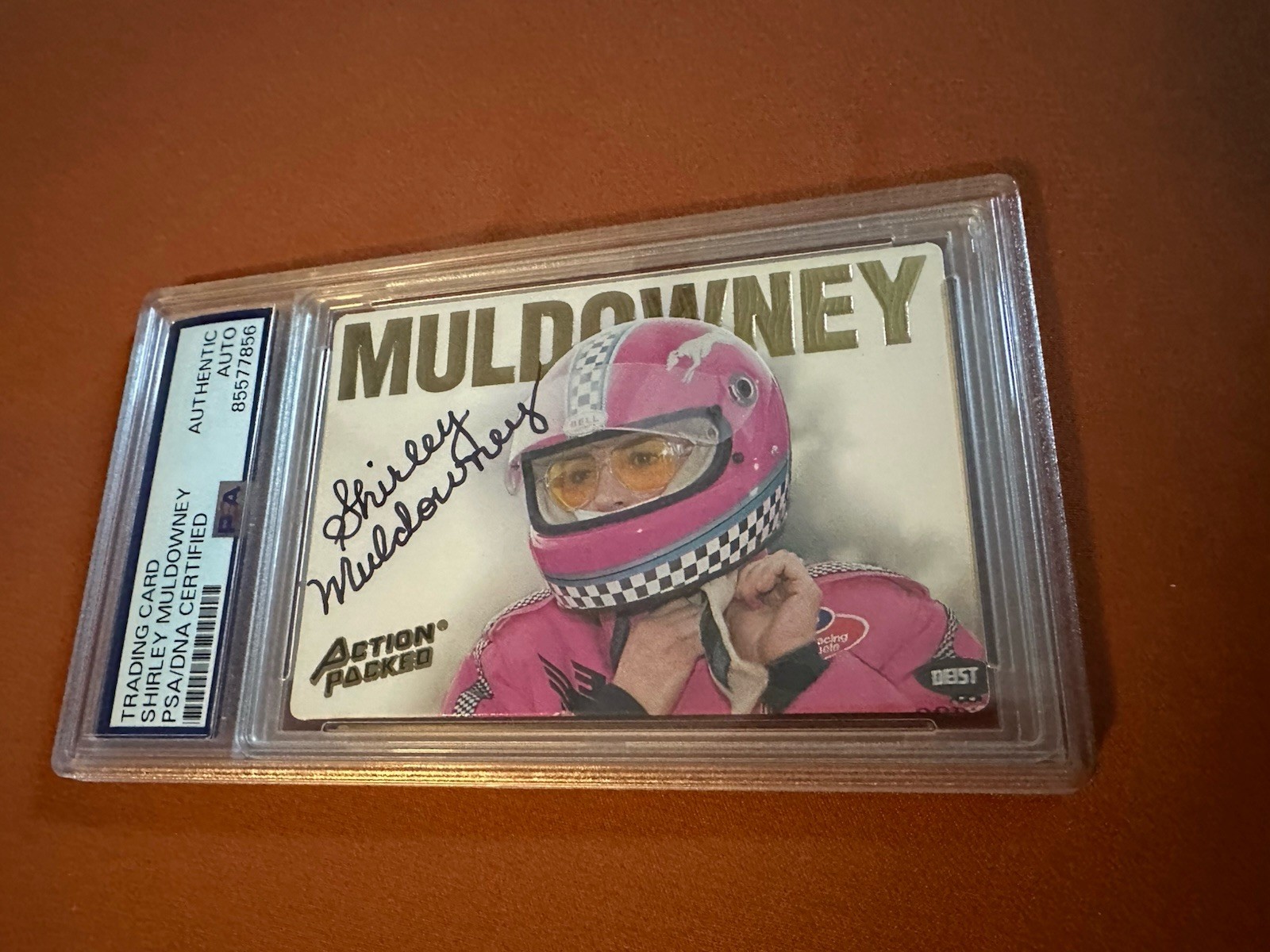 Shirley Muldowney Signed 1994 Action Packed Card #32 PSA /DNA Slab COA