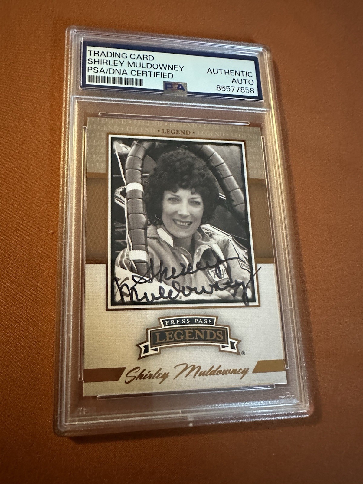 Shirley Muldowney Signed 2013 Press Pass Legends Card #24 PSA /DNA Slab COA