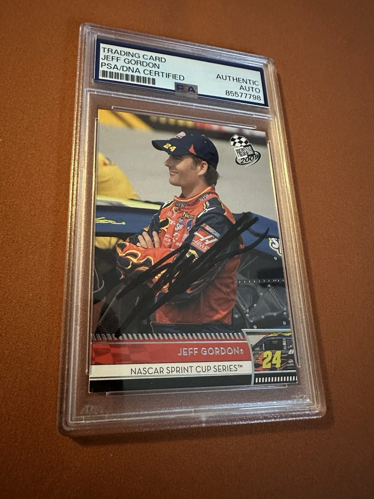 Jeff Gordon Signed 2008 Press Pass Card #10 PSA /DNA Slab COA