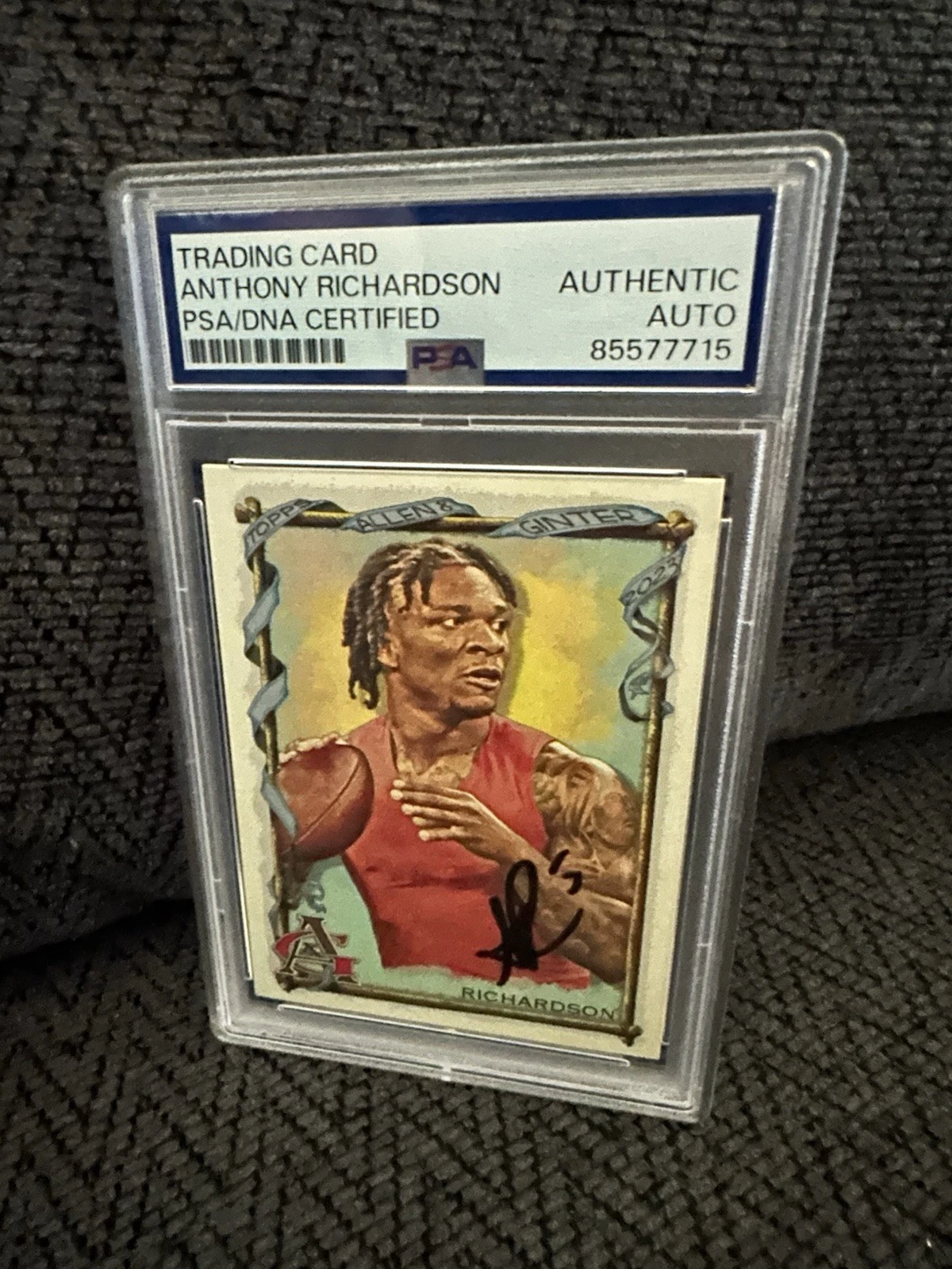 Anthony Richardson Signed 2023 Allen & Ginter #107 Card PSA /DNA Slab COA Colts