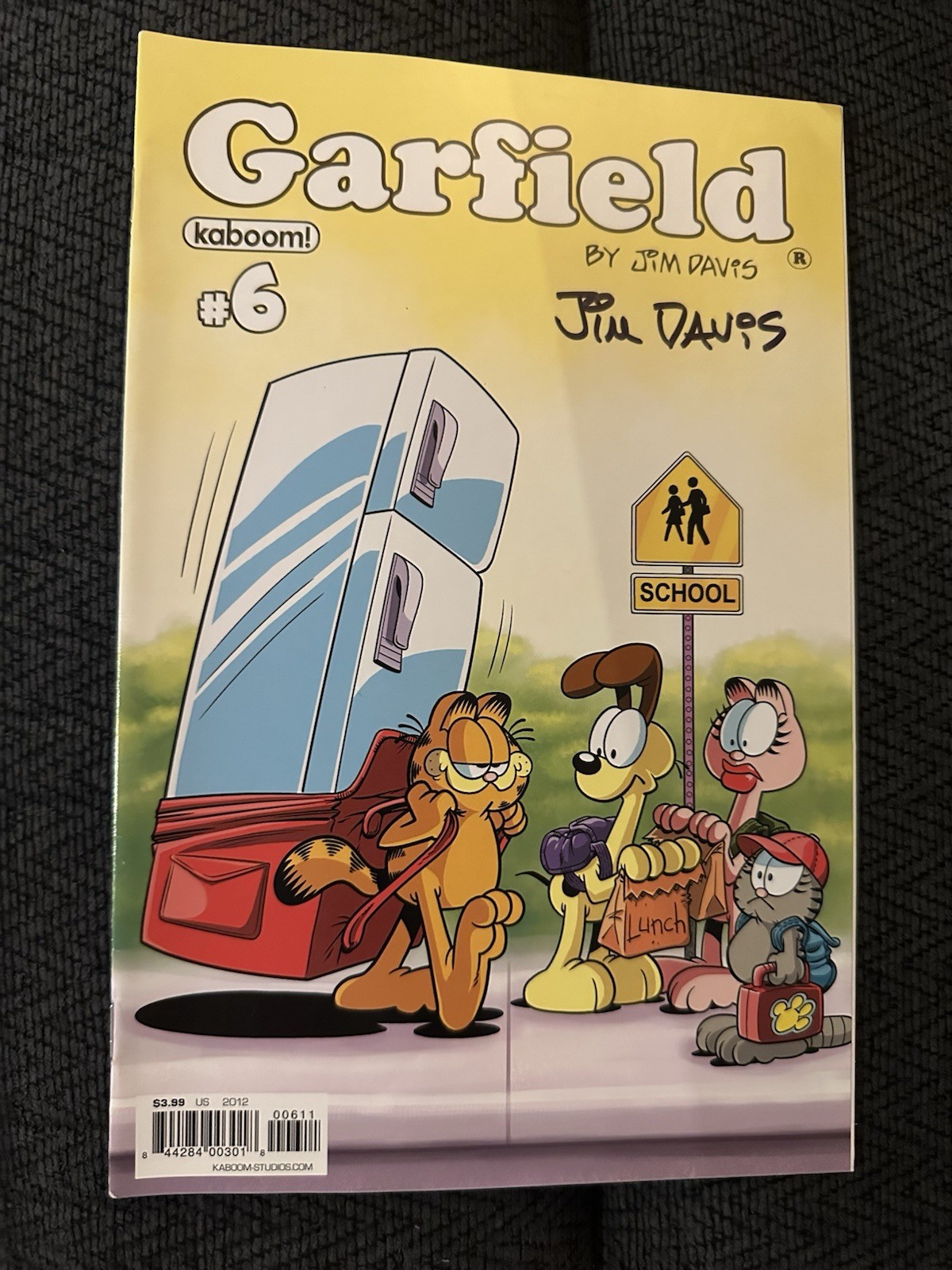 Jim Davis Signed Garfield Magazine Cartoons Kaboom Comic Book