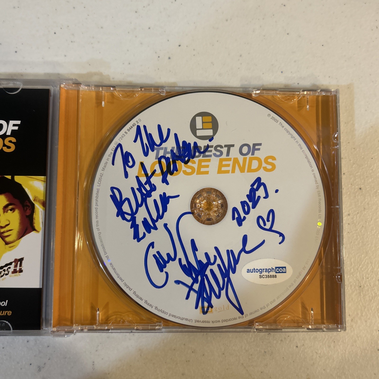 JANE EUGENE LOOSE ENDS SIGNED AUTOGRAPH CD BOOKLET ACOA