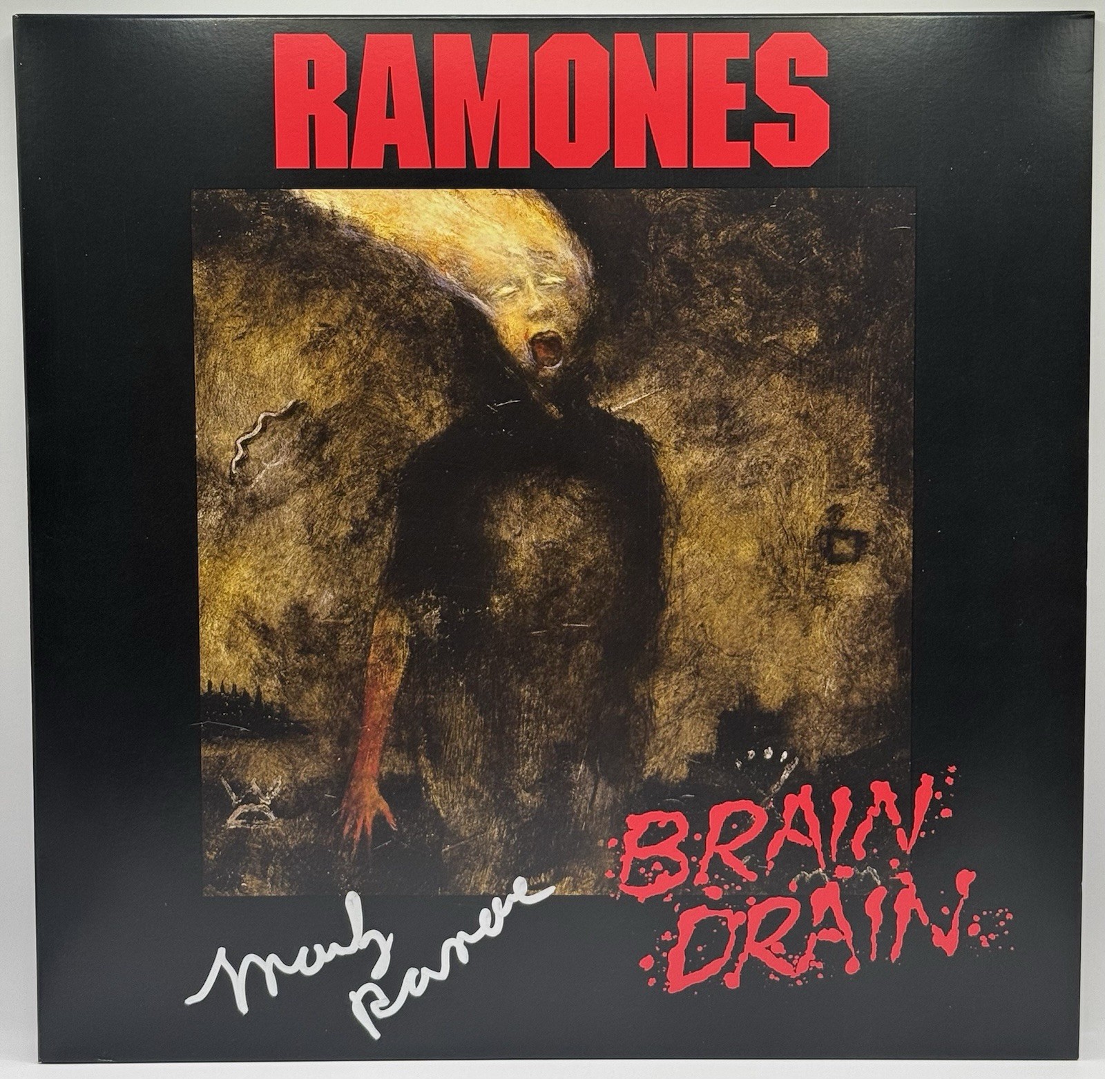 Marky Ramone Signed Autographed Brain Drain Vinyl Album JSA COA