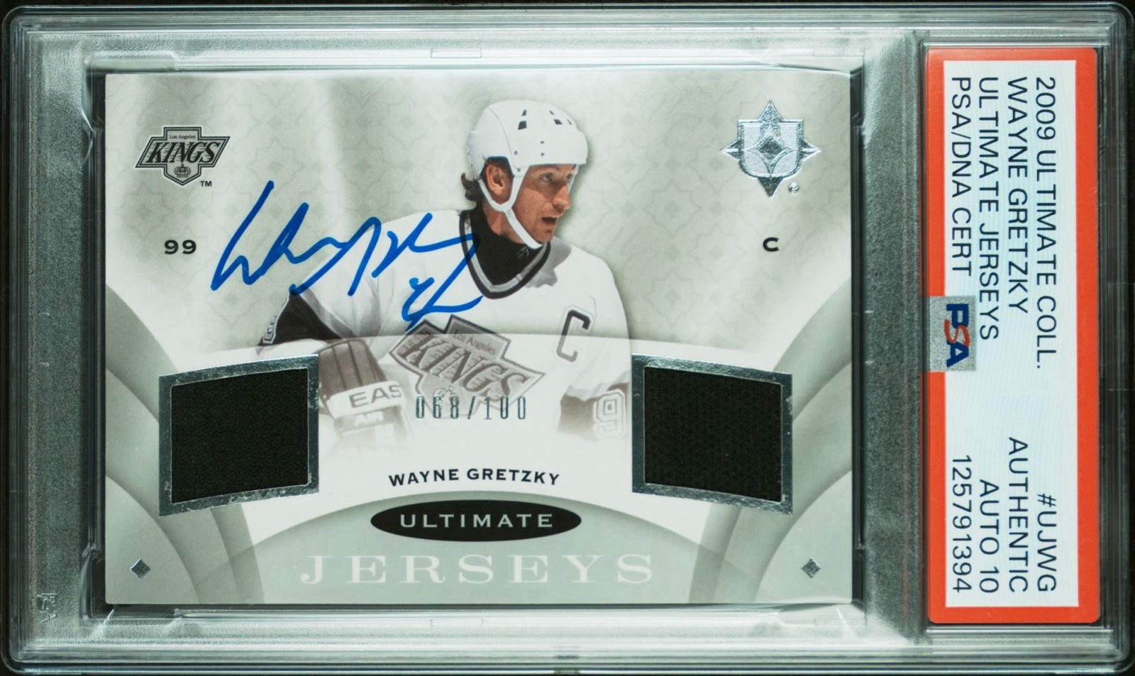 2009 UD Ultimate Wayne Gretzky Signed Ultimate Jerseys /100 PSA GEM MT 10 AUTO