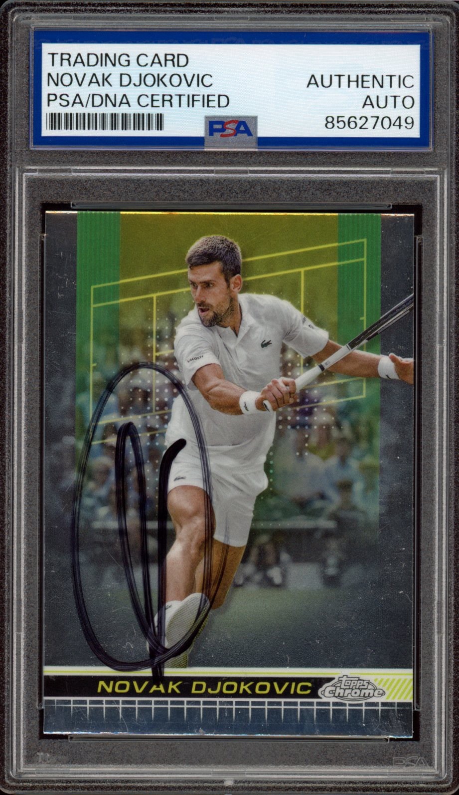 2024 Topps Chrome #1 Novak Djokovic Signed Tennis Card PSA/DNA AUTO ATP GOAT