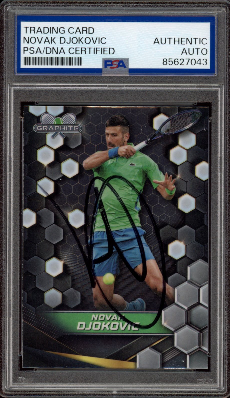 2024 Topps Graphite #200 Novak Djokovic Signed Tennis Card PSA/DNA AUTO ATP GOAT