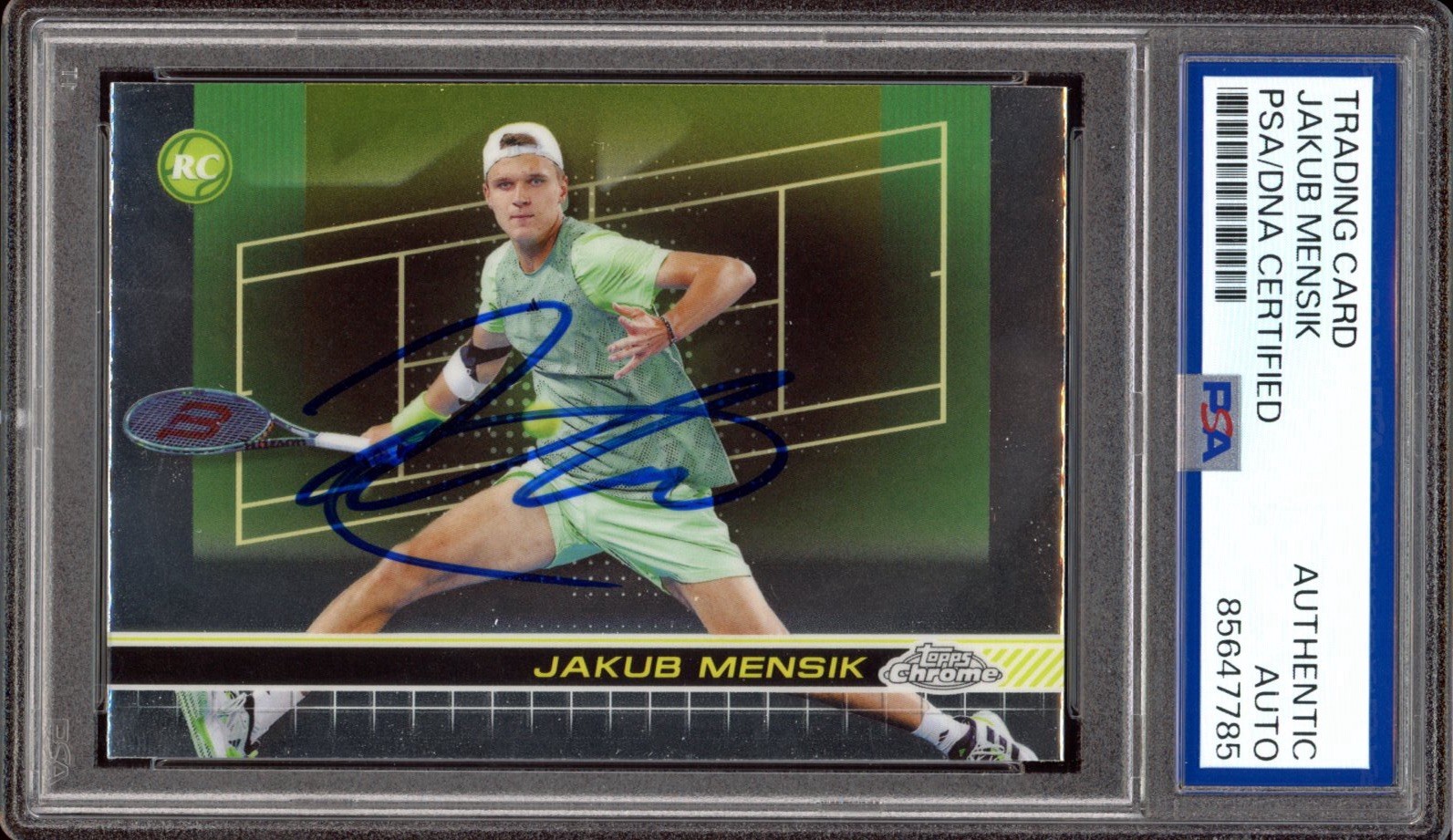 2024 Topps Chrome #193 Jakub Mensik Signed Tennis Rookie Card PSA/DNA AUTO RC