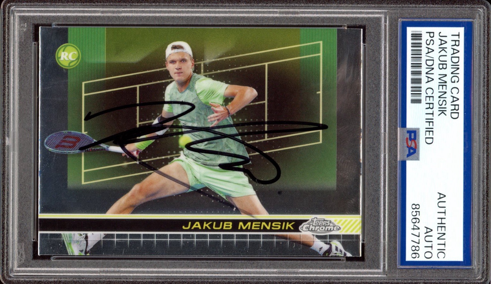 2024 Topps Chrome #193 Jakub Mensik Signed Tennis Rookie Card PSA/DNA AUTO RC