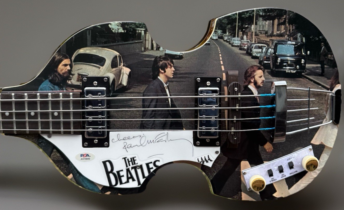 Beatles Paul McCartney Autographed Left Handed Hofner Bass Guitar PSA/DNA LOA