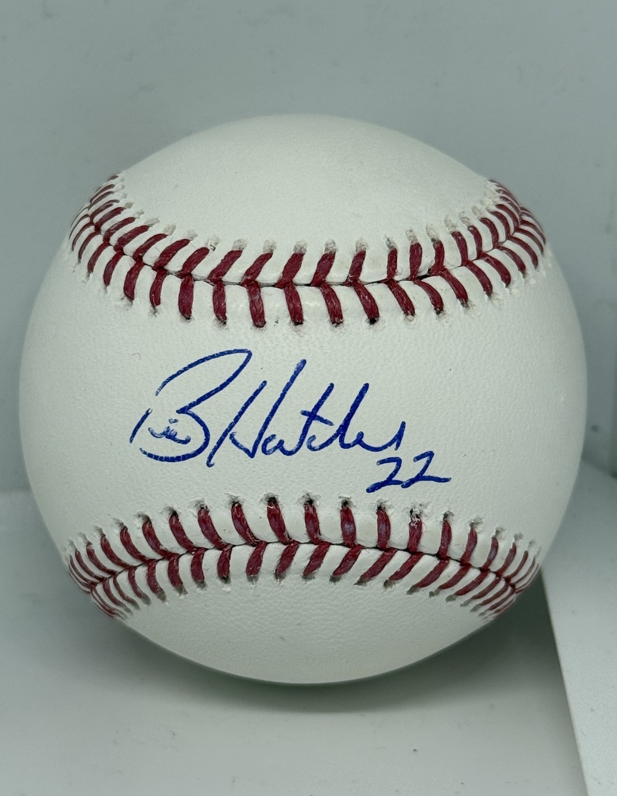 Billy Hatcher Cincinnati Reds signed Official MLB Baseball Ball Beckett Witness