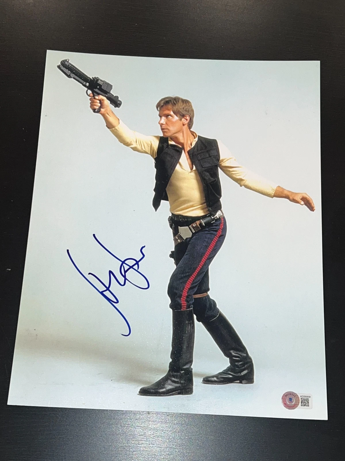 HARRISON FORD SIGNED AUTOGRAPH 11X14 PHOTO STAR WARS HANS SOLO BECKETT BAS COA