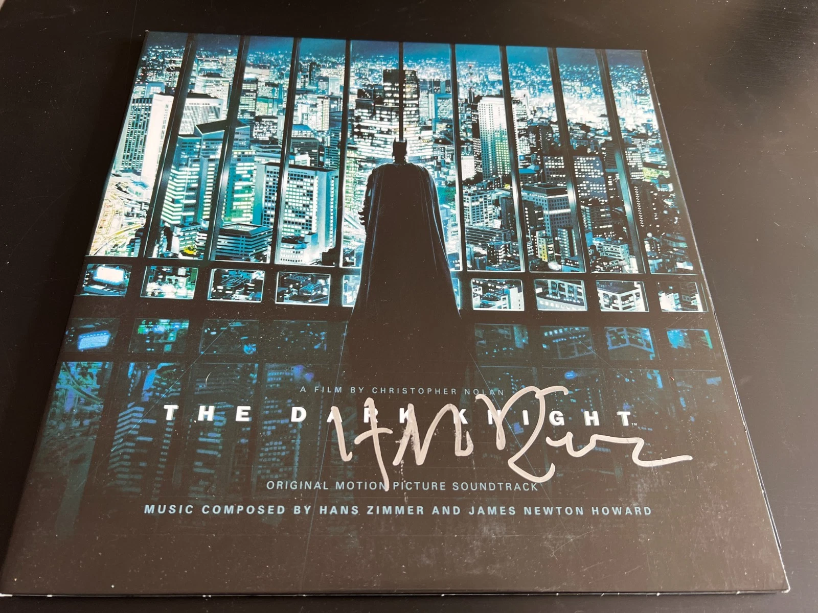 HANS ZIMMER SIGNED AUTOGRAPH ALBUM LP DARK KNIGHT BALE BECKETT BAS F