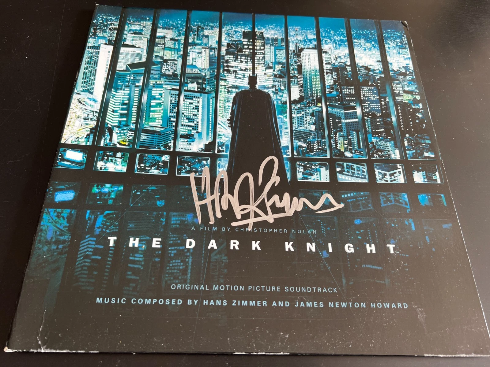 HANS ZIMMER SIGNED AUTOGRAPH ALBUM LP DARK KNIGHT BALE BECKETT BAS X2