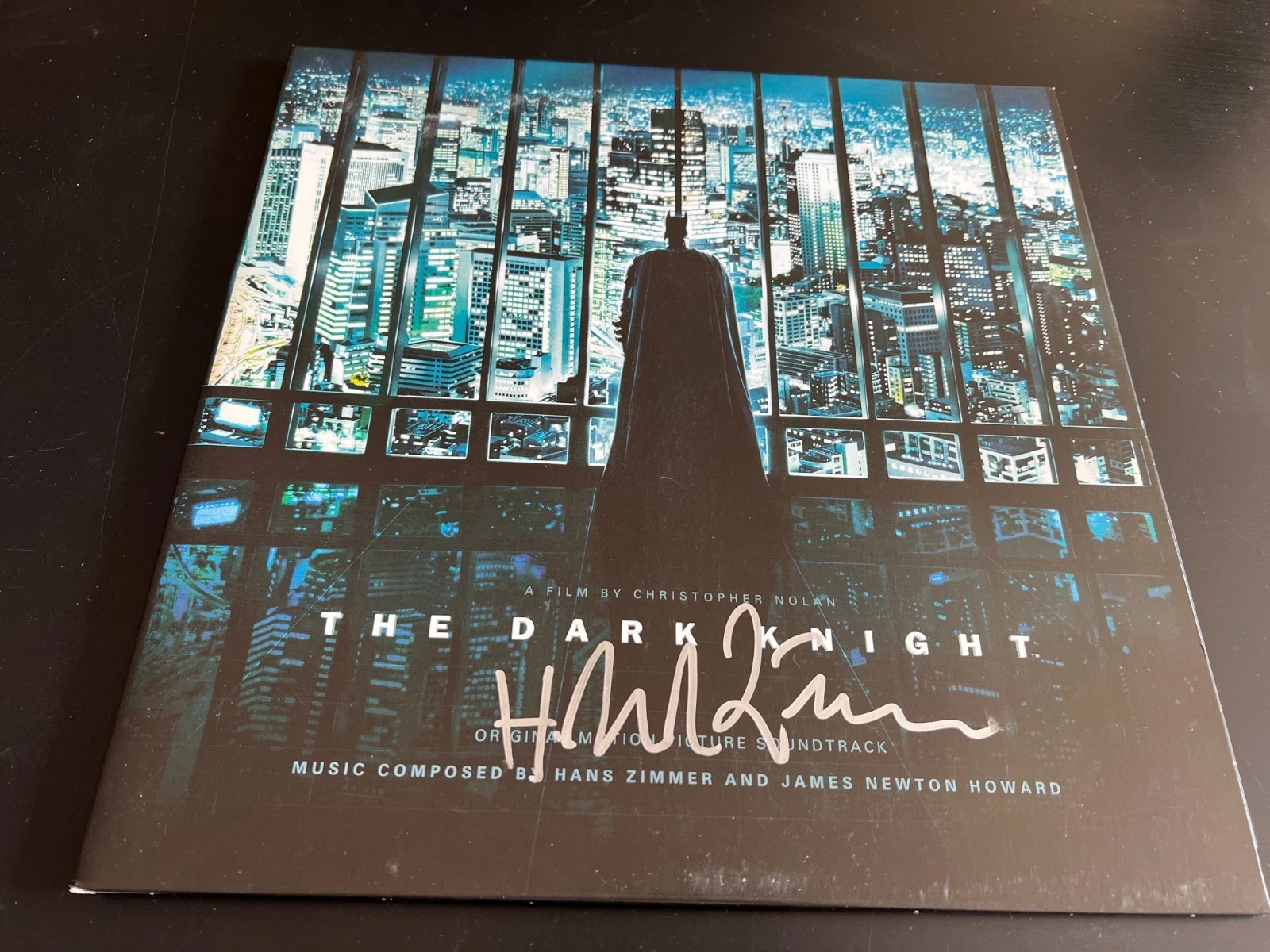 HANS ZIMMER SIGNED AUTOGRAPH ALBUM LP DARK KNIGHT BALE BECKETT BAS X4