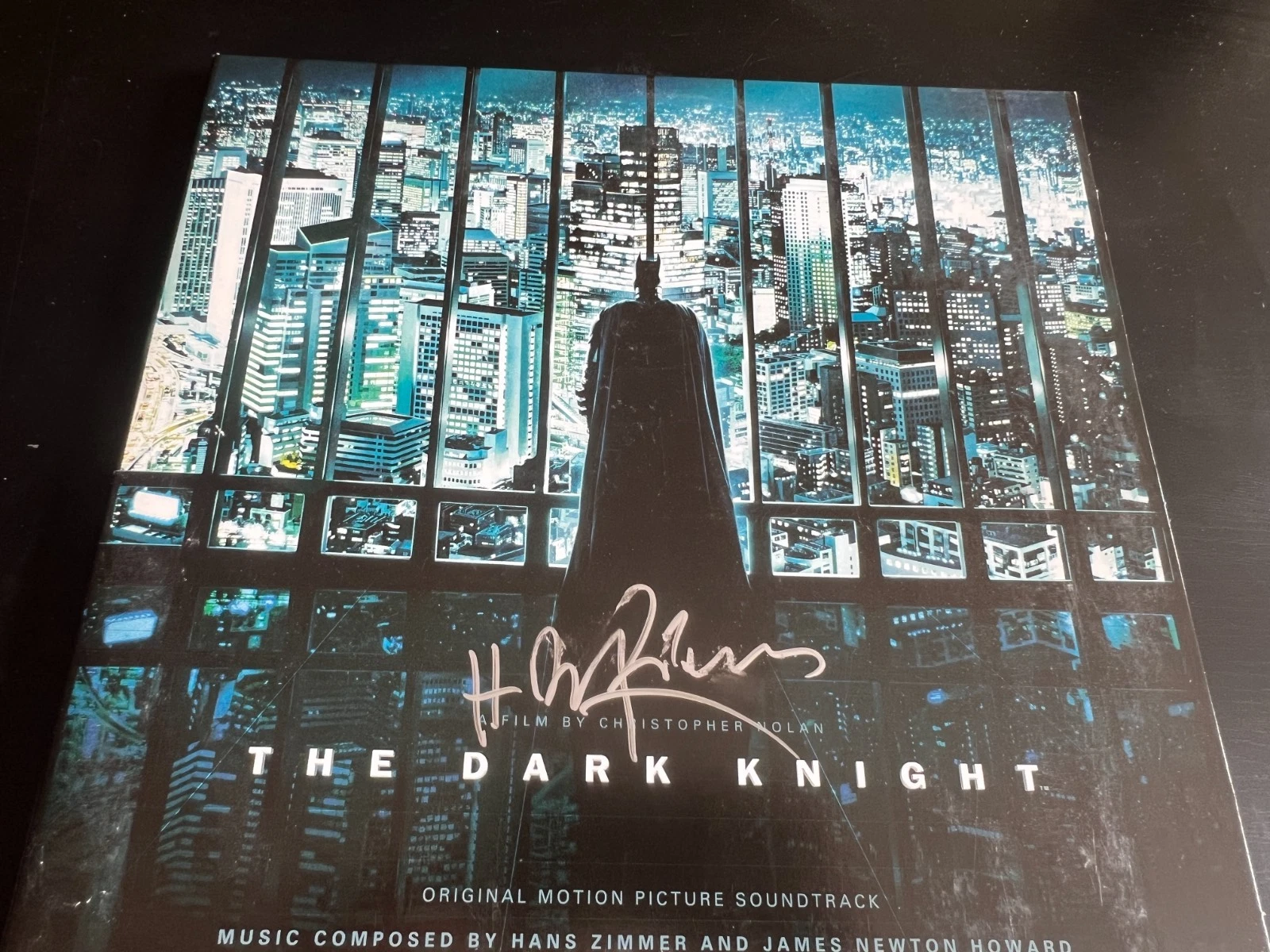 HANS ZIMMER SIGNED AUTOGRAPH ALBUM LP DARK KNIGHT BALE BECKETT BAS X7