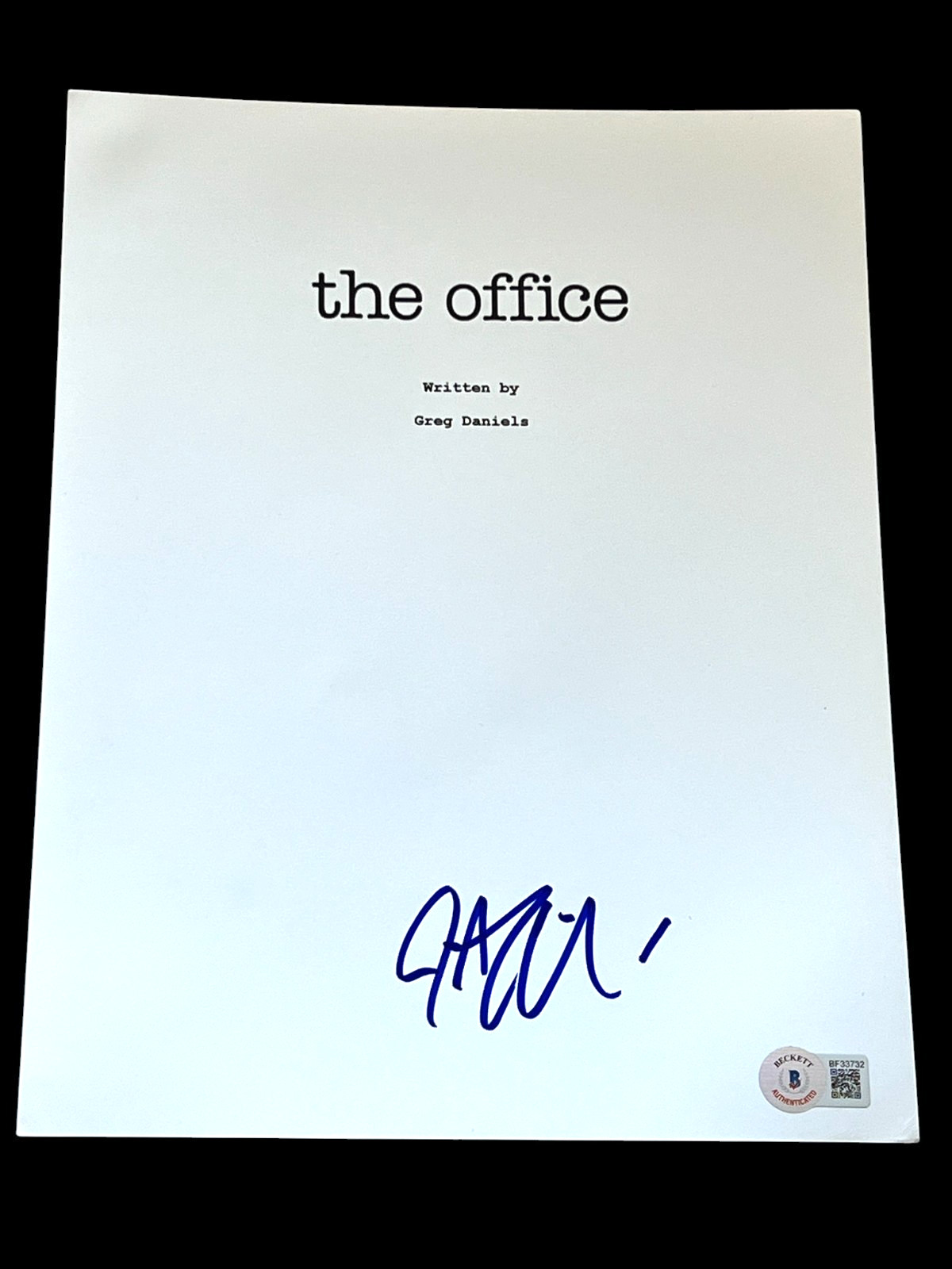 JOHN KRASINSKI SIGNED AUTOGRAPH SCRIPT THE OFFICE TELEVISION BECKETT BAS D