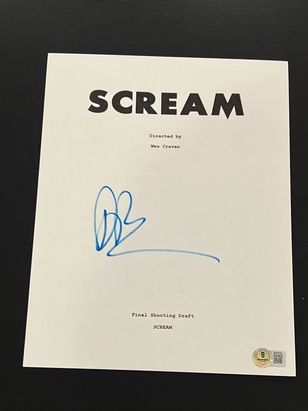 DREW BARRYMORE SIGNED AUTOGRAPH MOVIE SCRIPT SCREAM BECKETT BAS COA X5