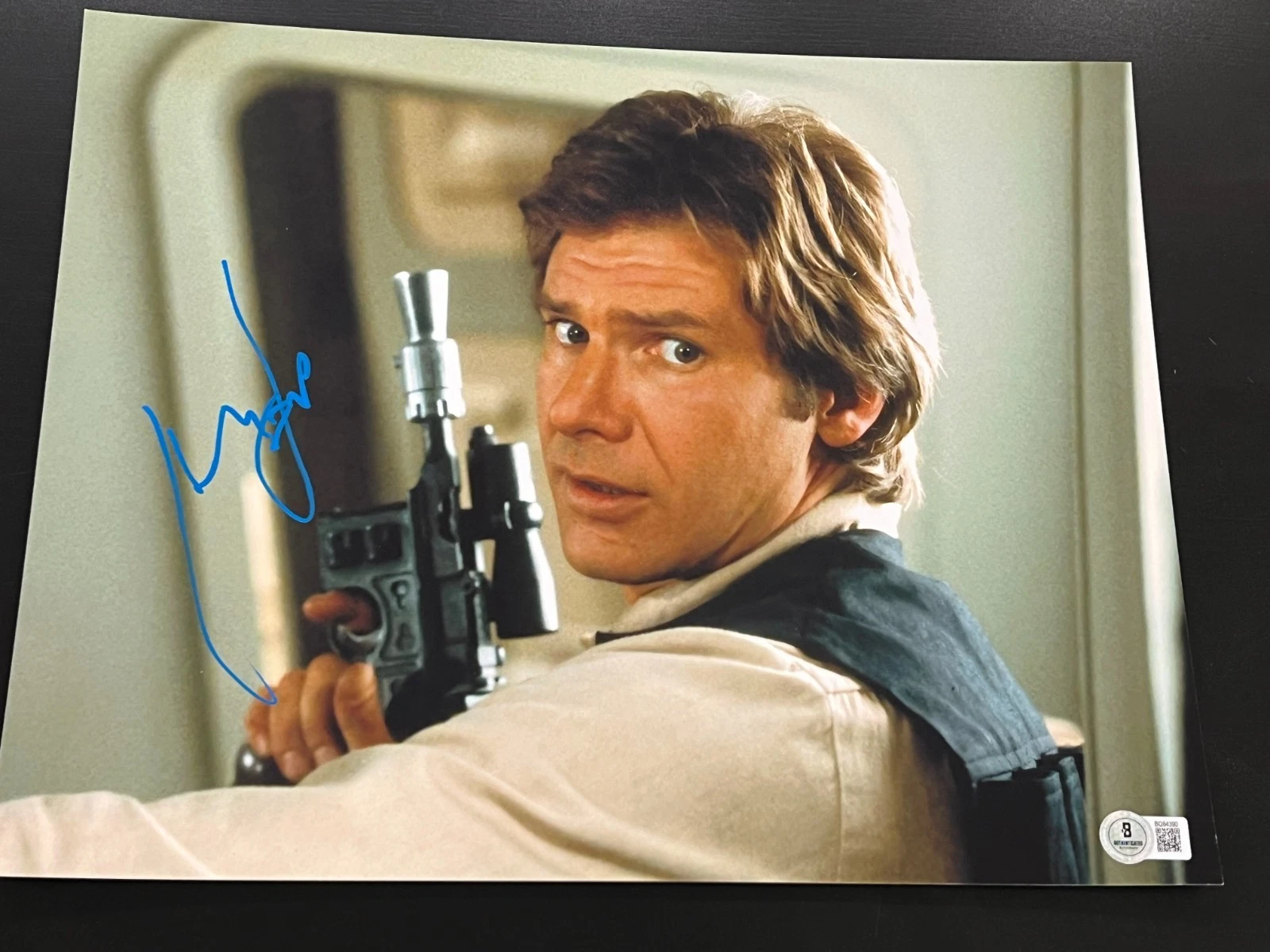 HARRISON FORD SIGNED AUTOGRAPH 11X14 PHOTO STAR WARS HANS SOLO BECKETT BAS COA D