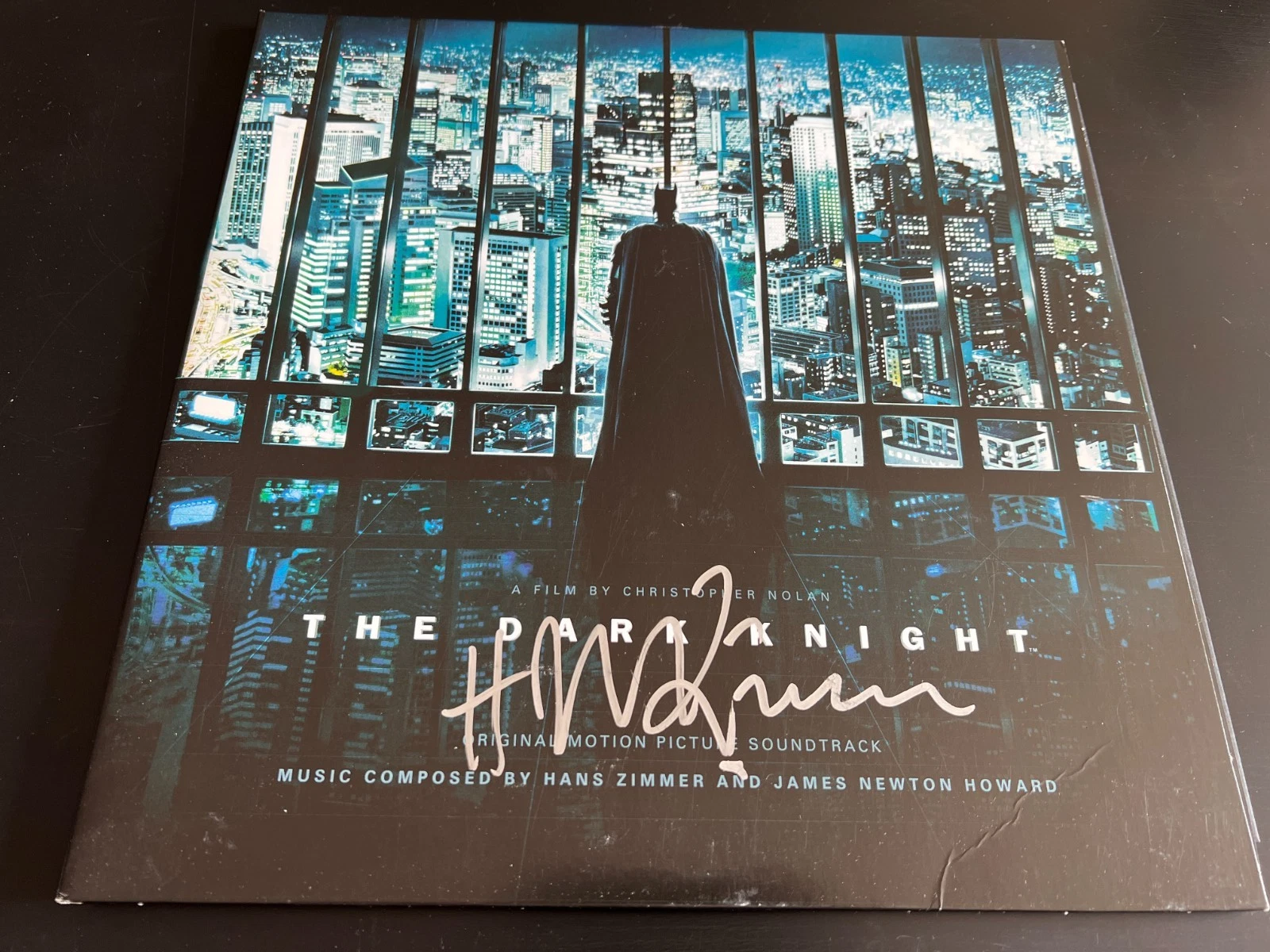 HANS ZIMMER SIGNED AUTOGRAPH ALBUM LP DARK KNIGHT BALE BECKETT BAS E