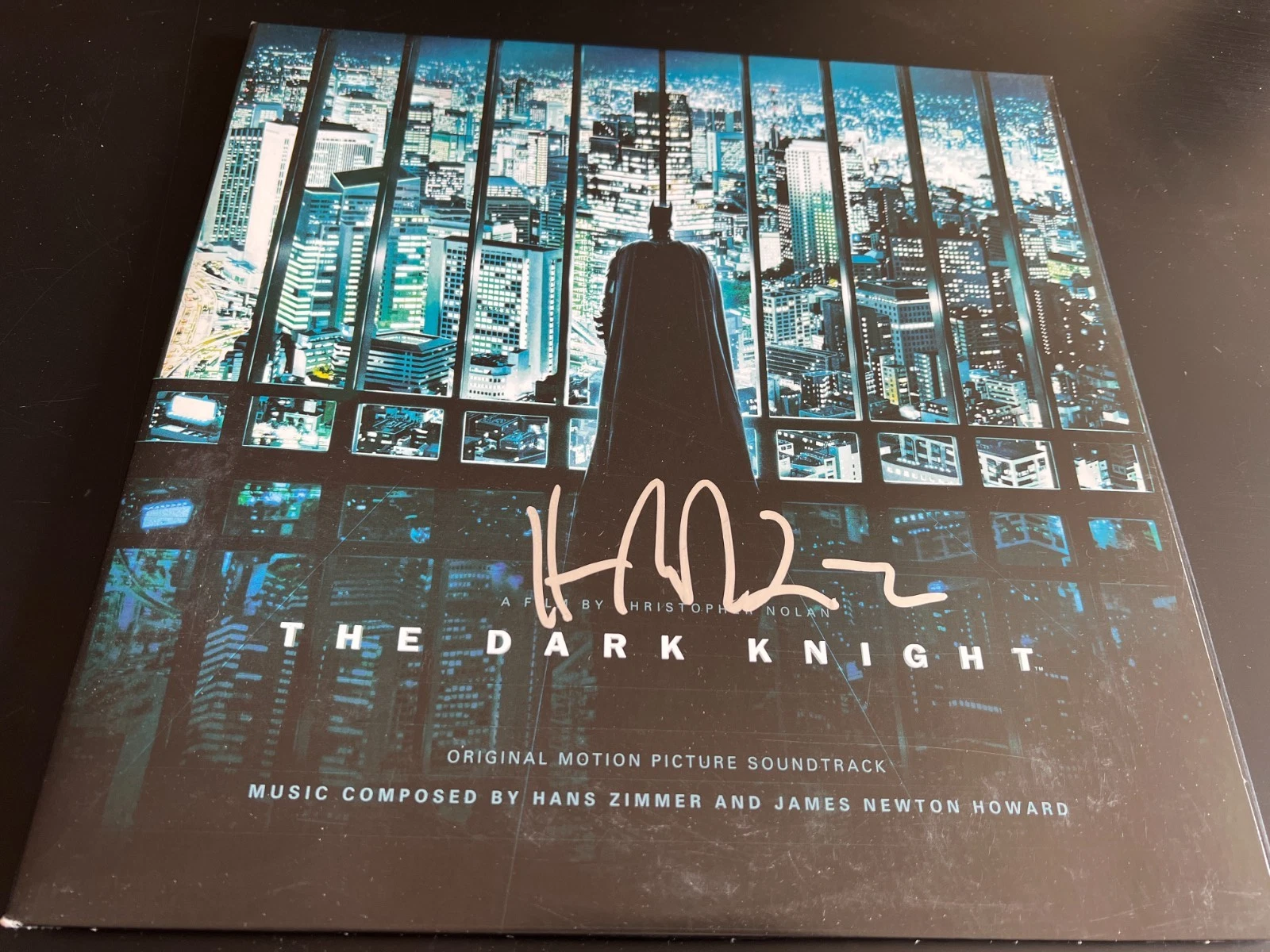 HANS ZIMMER SIGNED AUTOGRAPH ALBUM LP DARK KNIGHT BALE BECKETT BAS G
